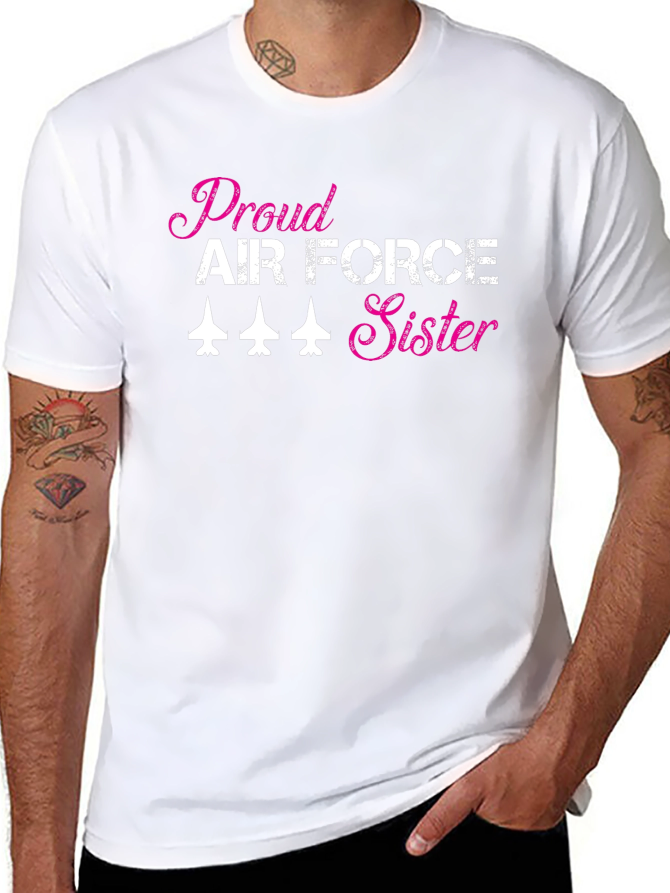 Proud Air Force Sister Graphic T-Shirt