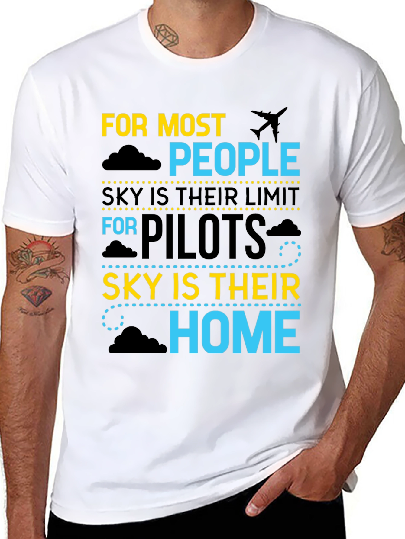 Pilot Sky is Home T-Shirt Aviation Gift