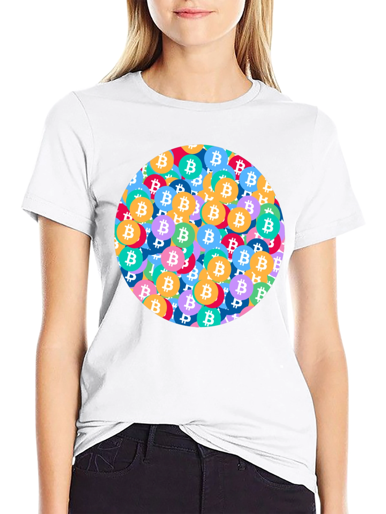 Bitcoin Circle Graphic T-Shirt - Crypto Fan Apparel