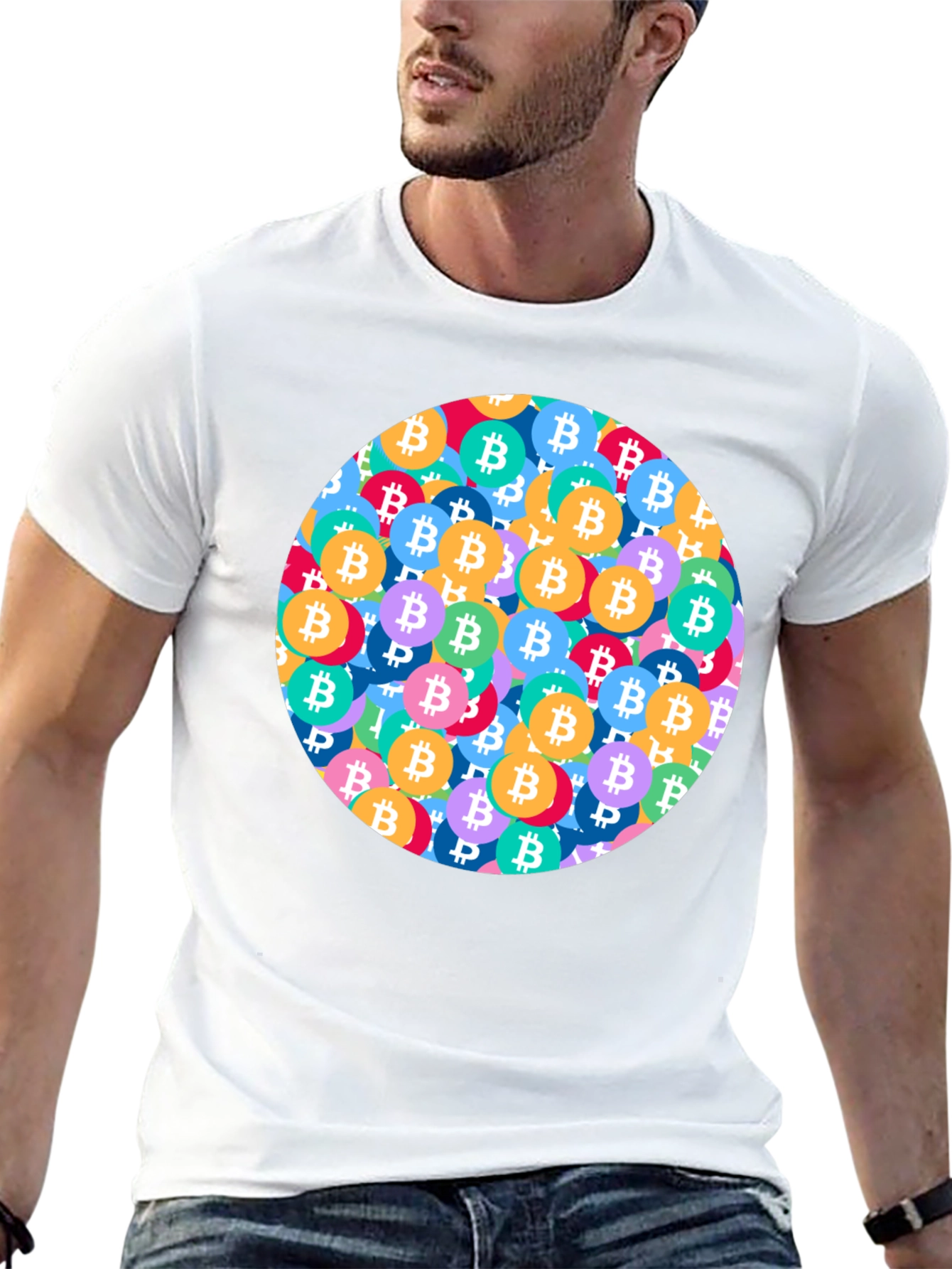 Bitcoin Circle Graphic T-Shirt - Crypto Fan Apparel