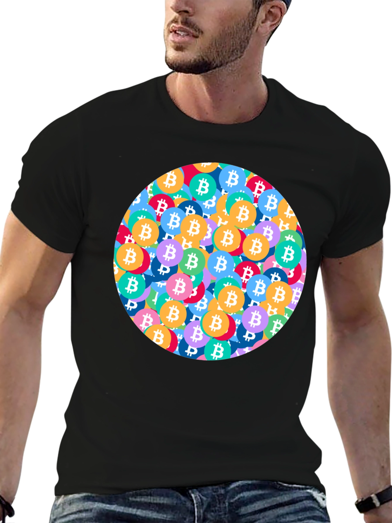 Bitcoin Circle Graphic T-Shirt - Crypto Fan Apparel