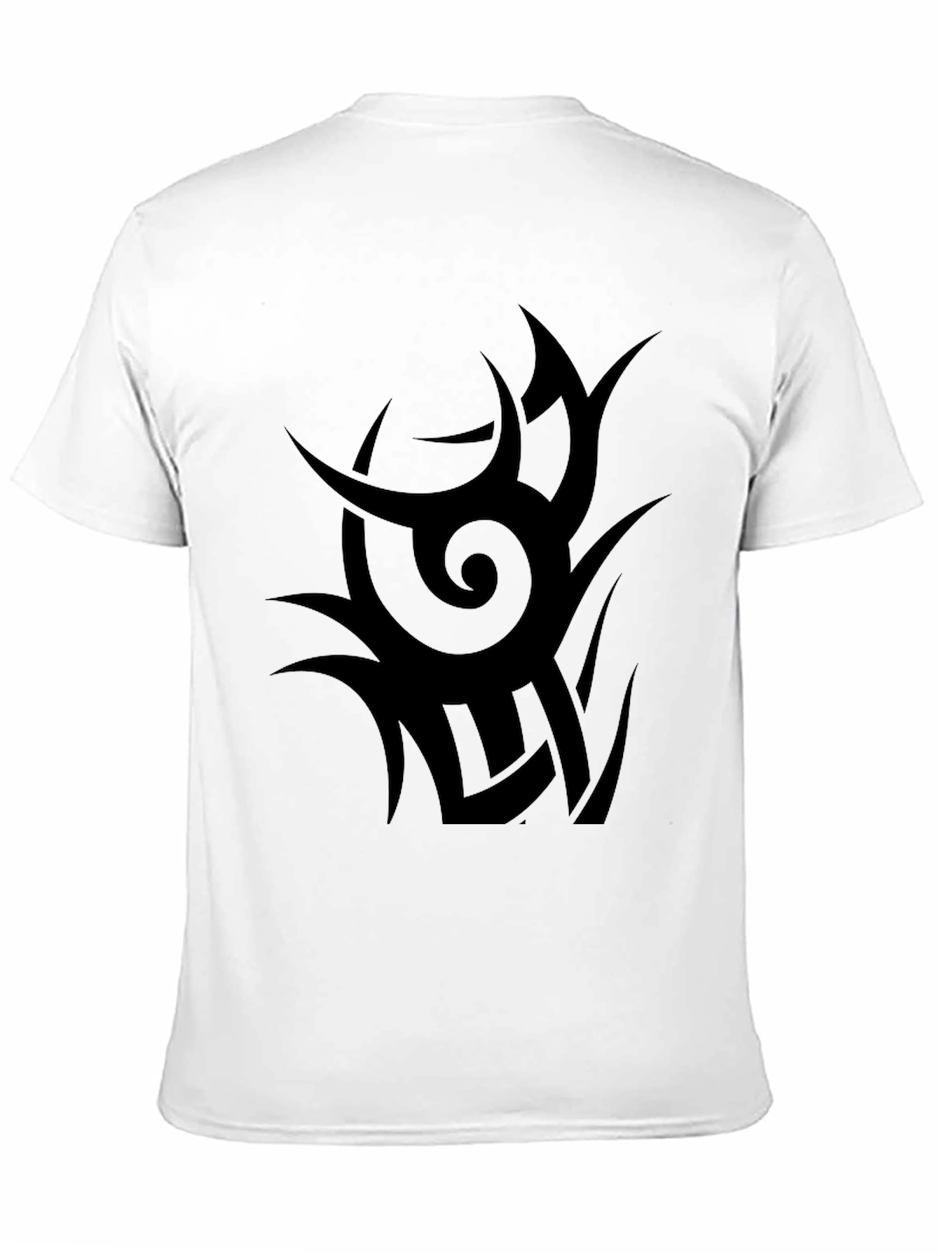 Mens Black Tribal Graphic Tee - Modern Style