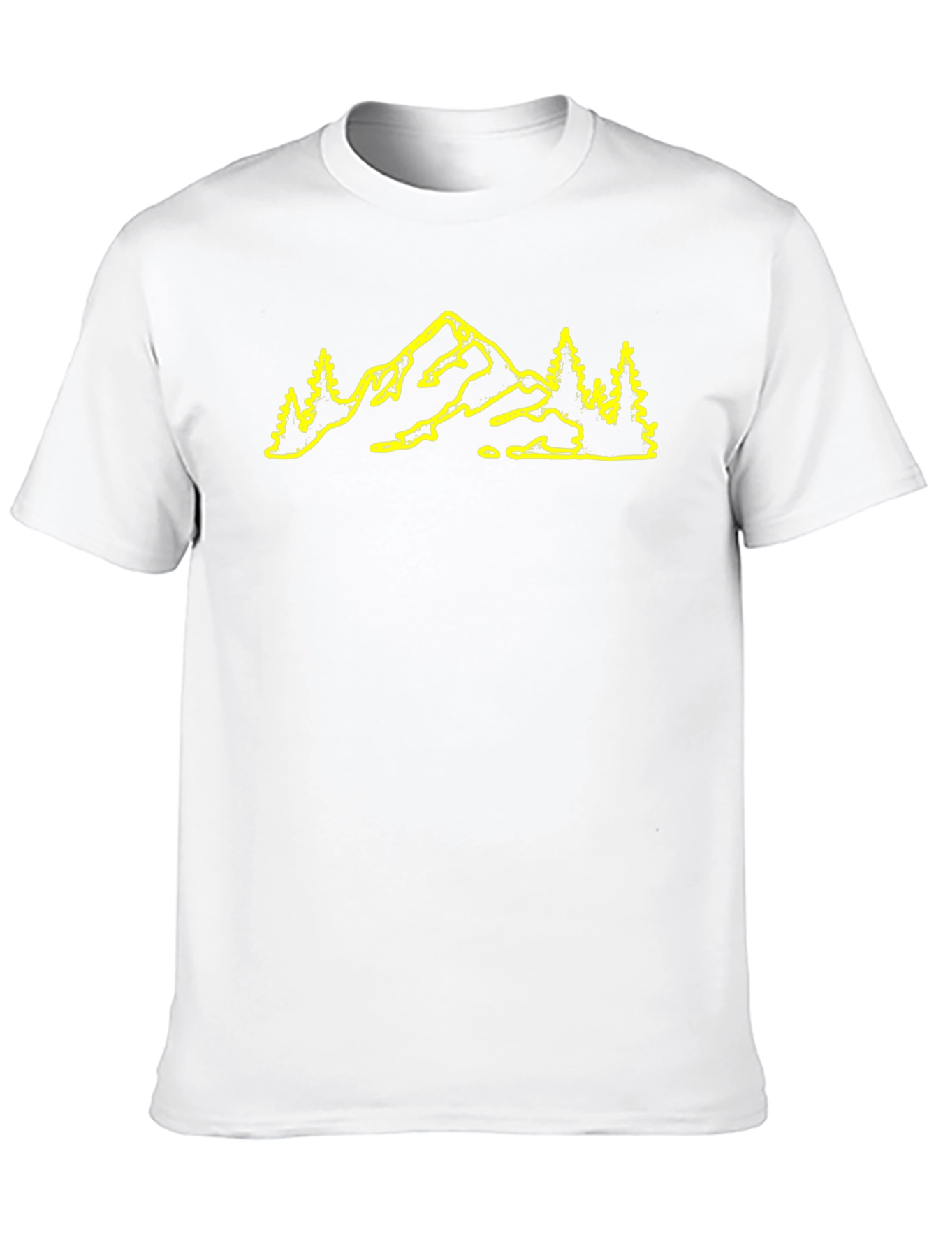 Mountain & Trees Graphic Black T-Shirt