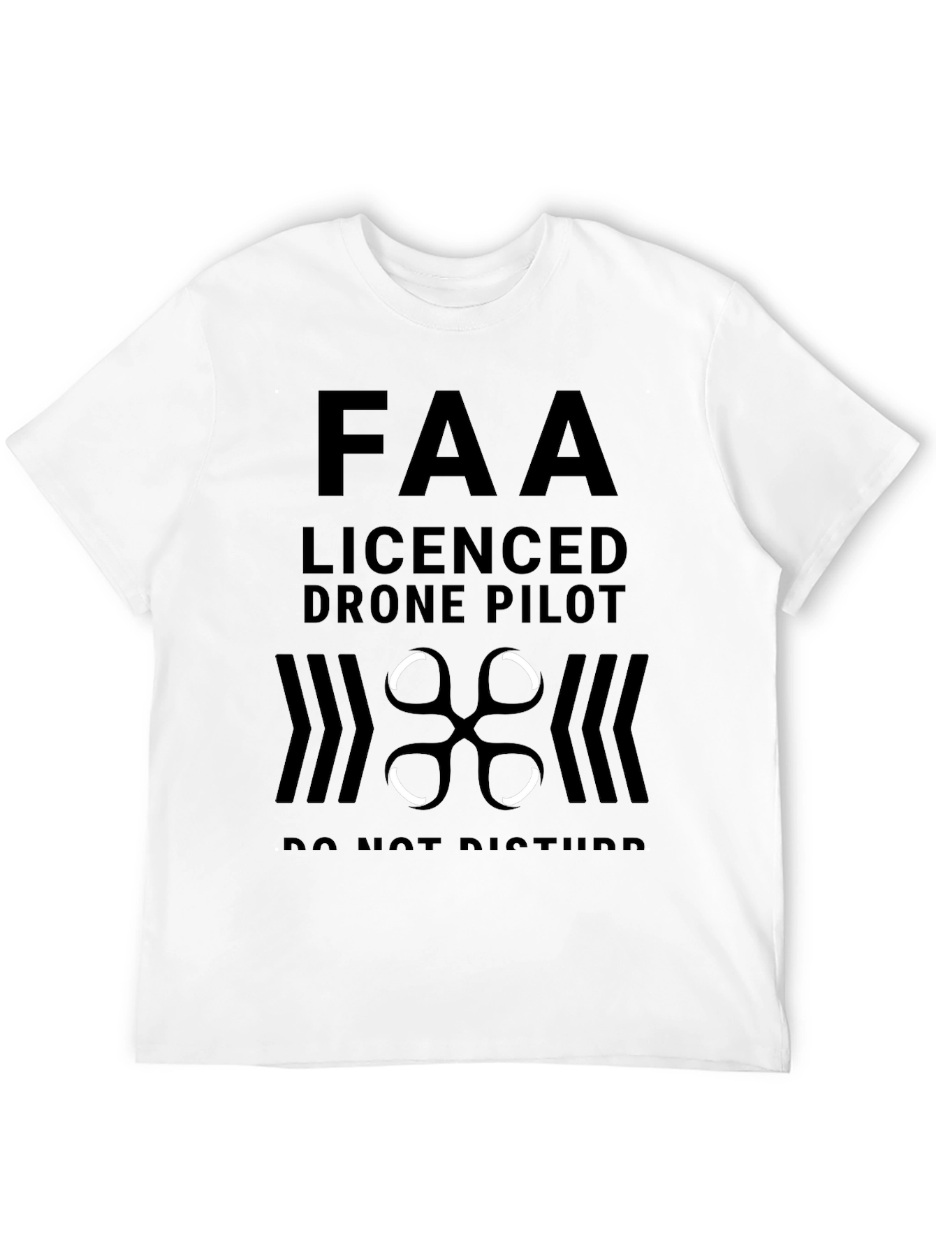 FAA Licensed Drone Pilot Black Graphic Tee