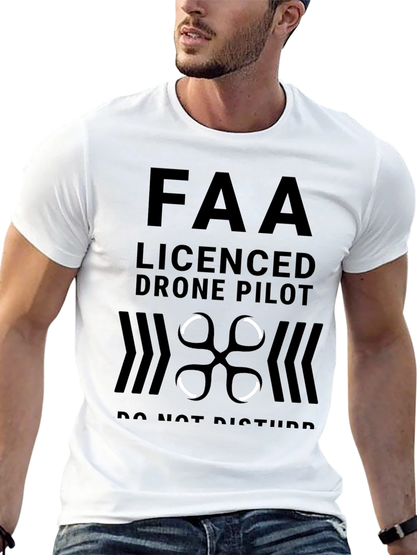 FAA Licensed Drone Pilot Black Graphic Tee
