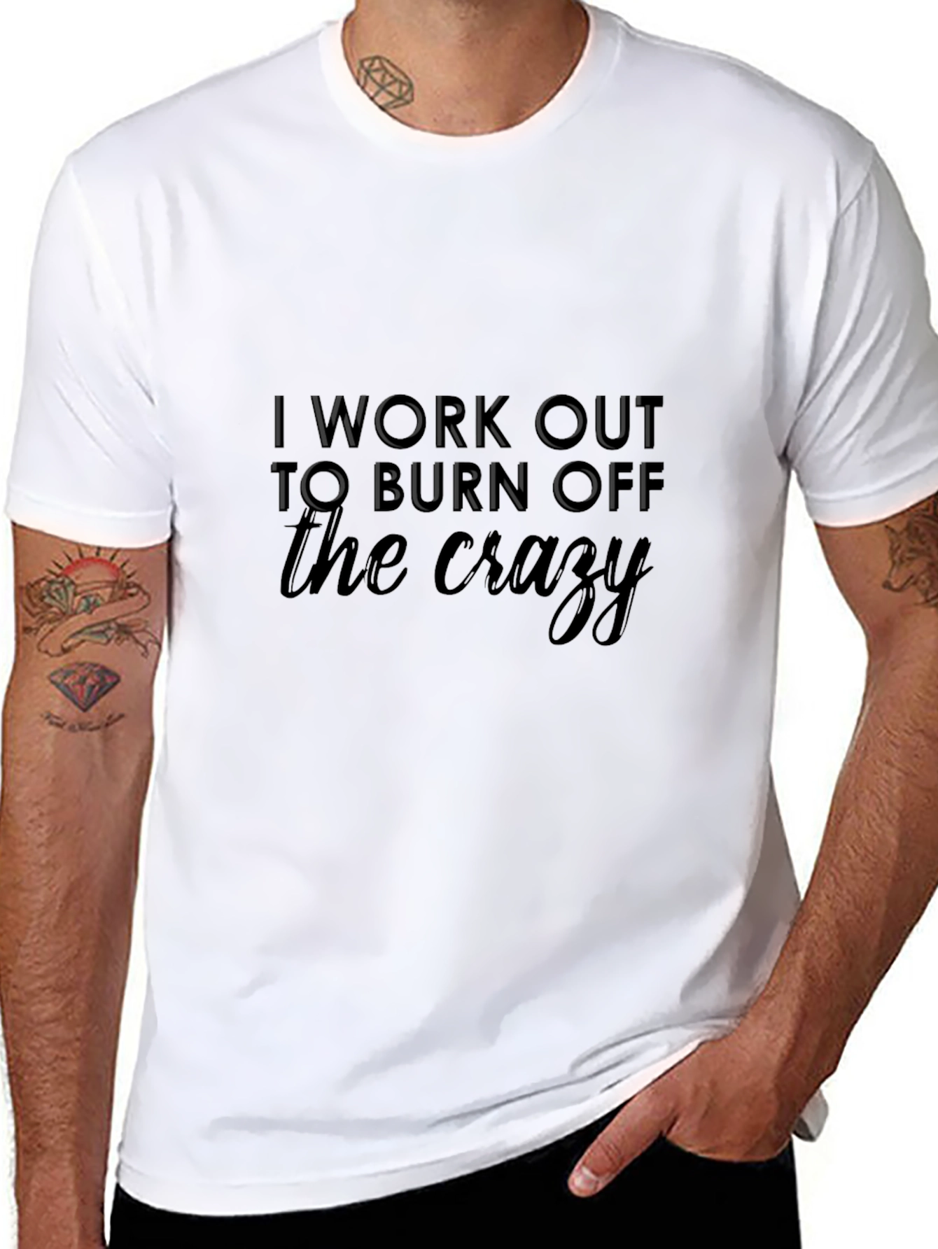 Workout Motivation Tee: Burn Off the Crazy
