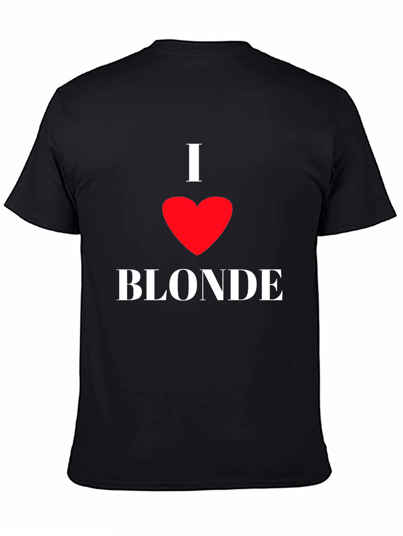 I Heart Blonde Black T-Shirt - Novelty Graphic Tee