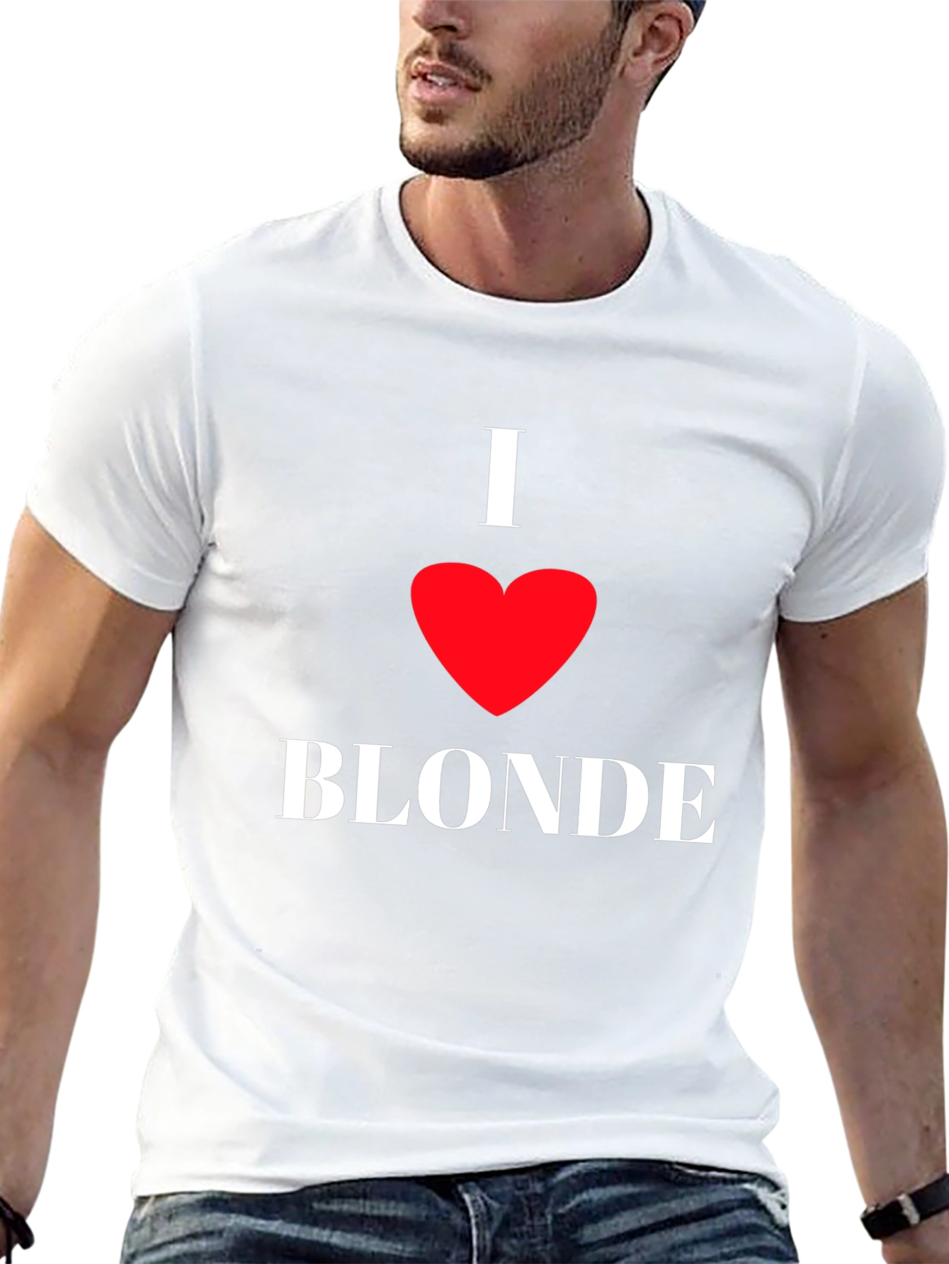 I Heart Blonde Black T-Shirt - Novelty Graphic Tee