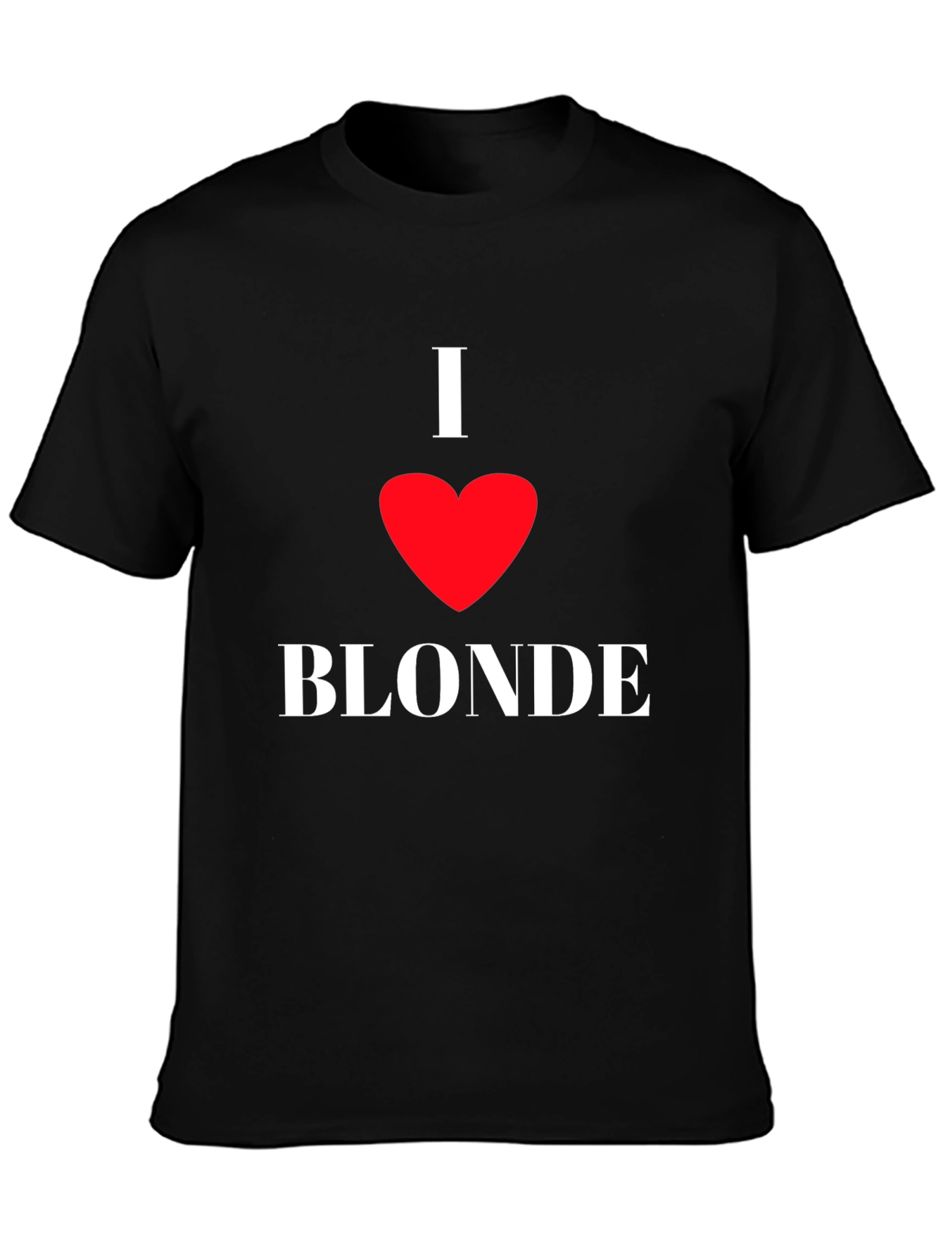I Heart Blonde Black T-Shirt - Novelty Graphic Tee