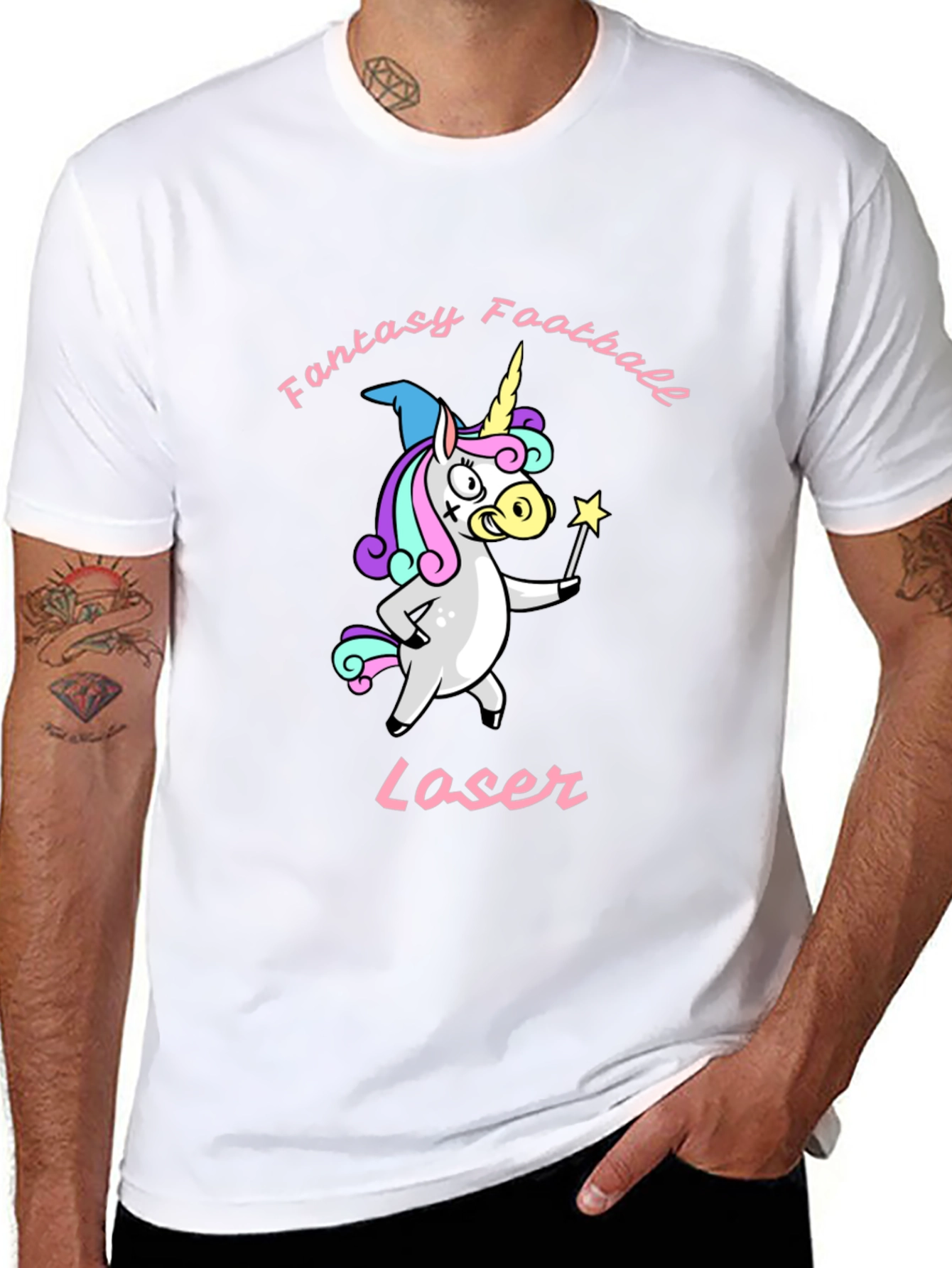 Fantasy Football Unicorn Laser T-Shirt