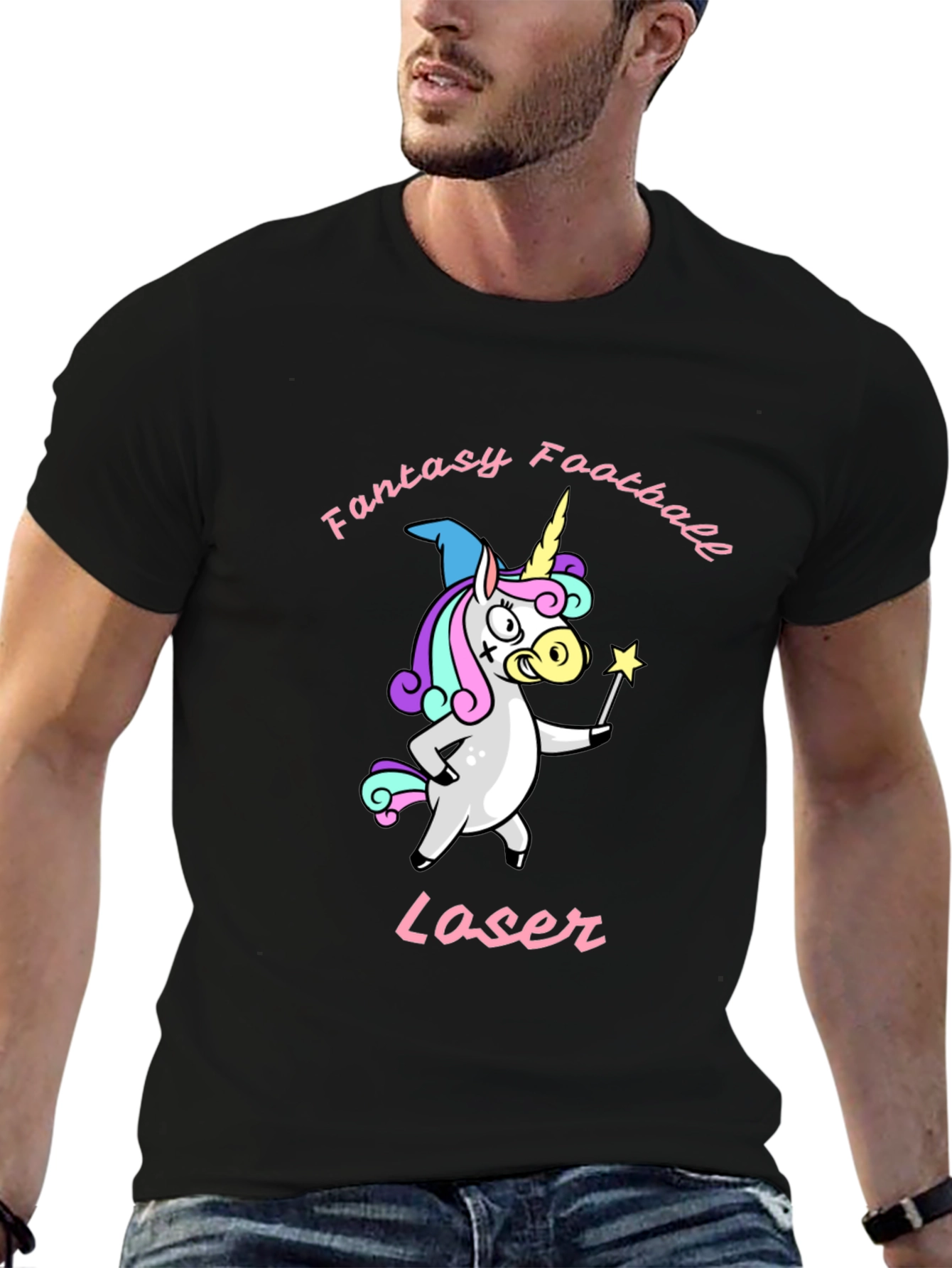 Fantasy Football Unicorn Laser T-Shirt