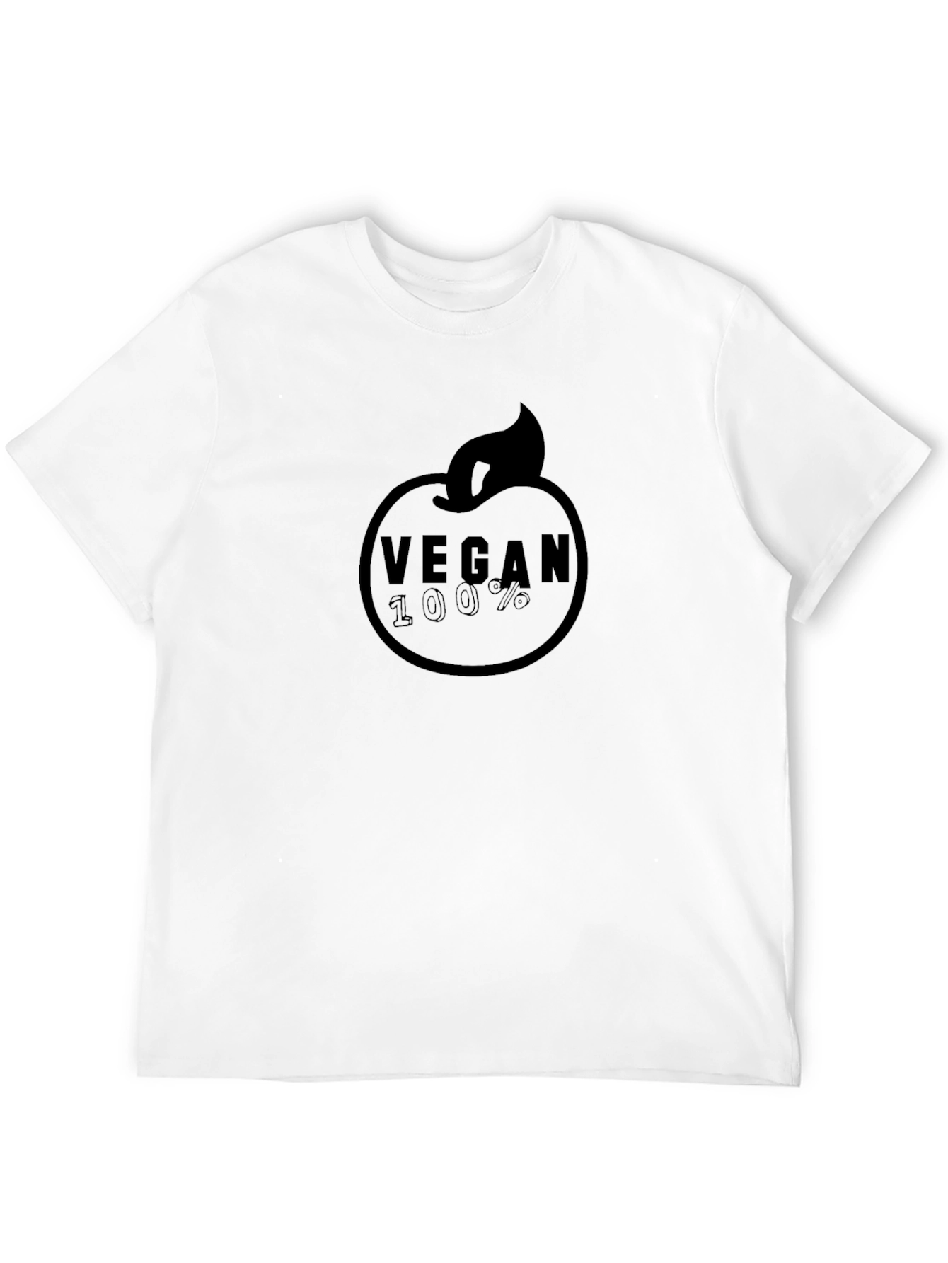 Vegan 100% Graphic Tee - Black