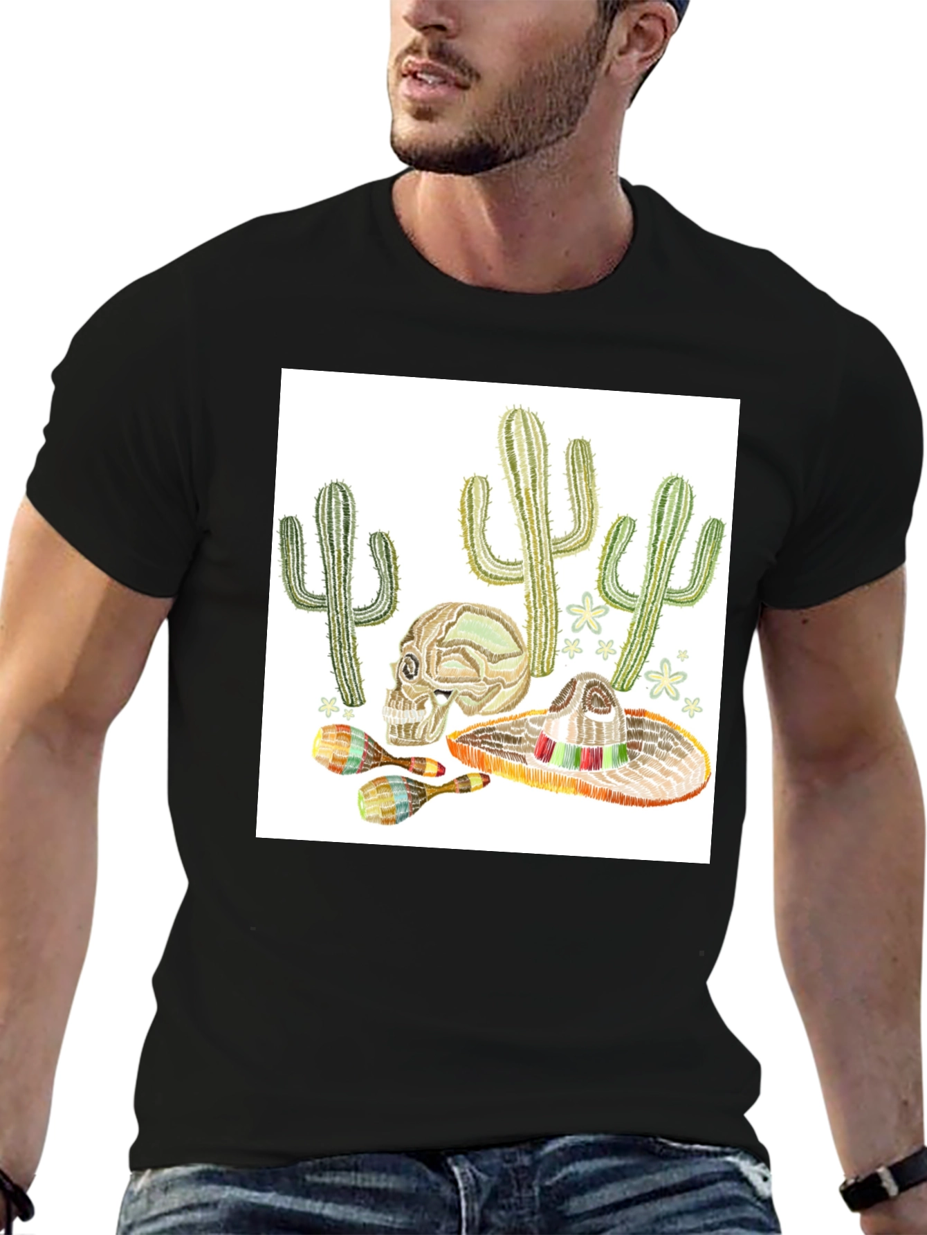 Cactus Skull Sombrero T-Shirt