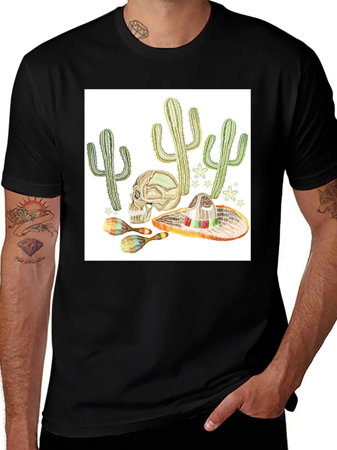 Cactus Skull Sombrero T-Shirt