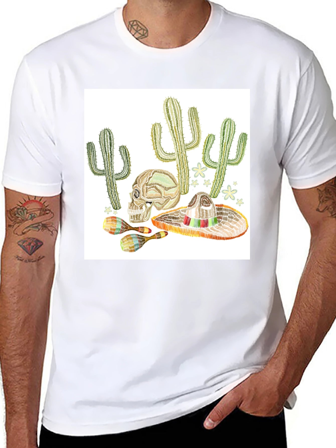 Cactus Skull Sombrero T-Shirt
