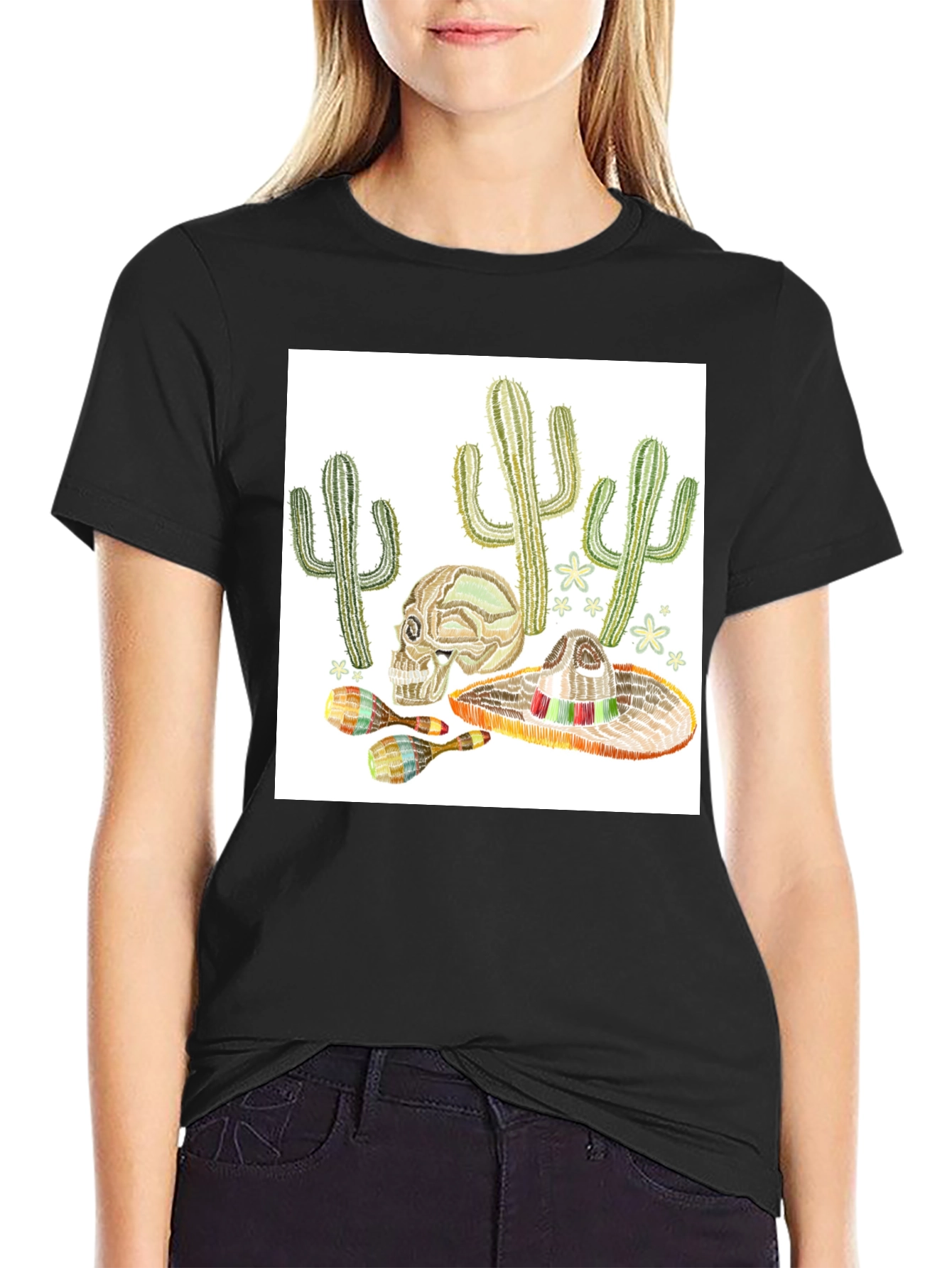 Cactus Skull Sombrero T-Shirt