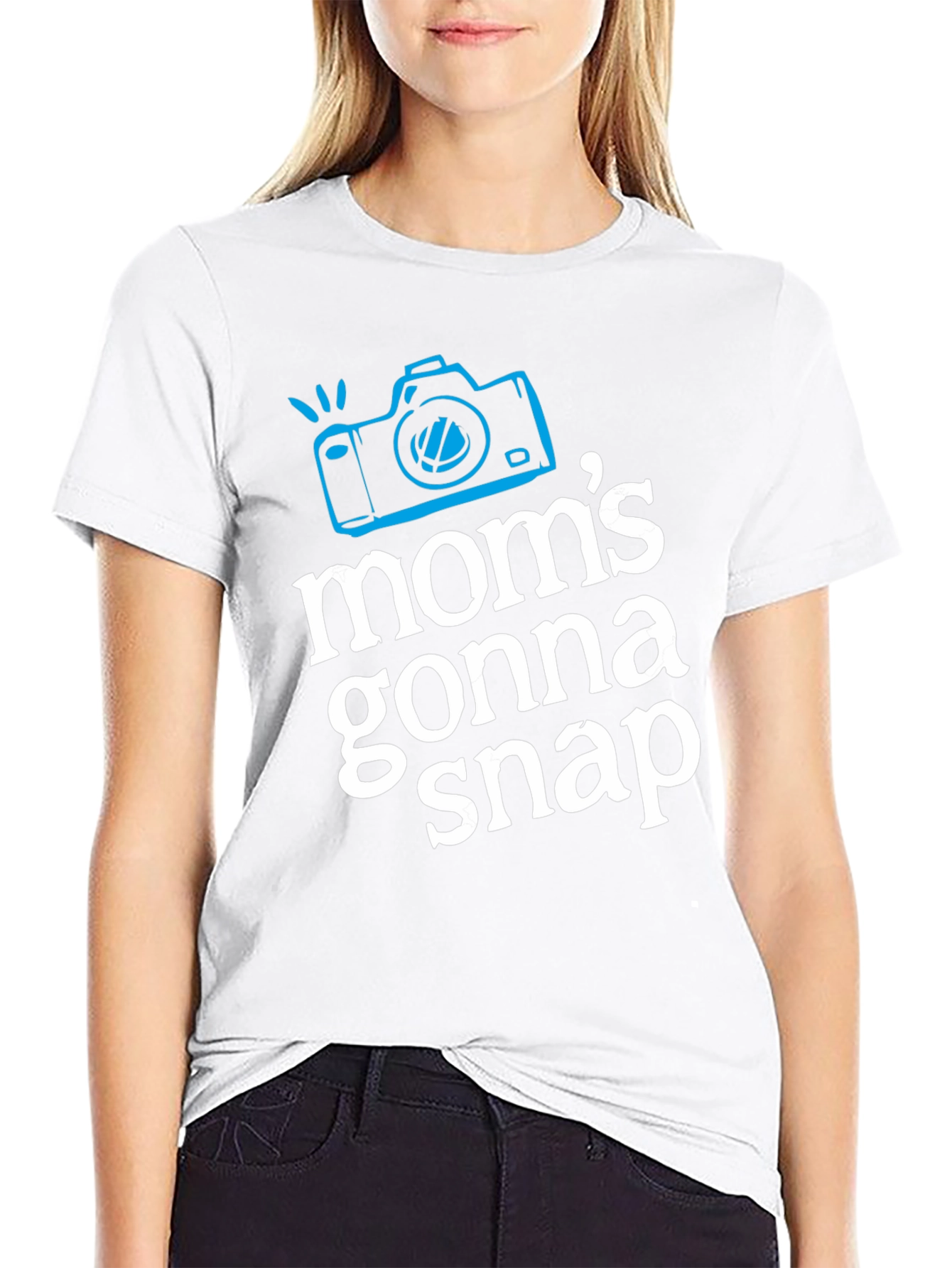 Moms Gonna Snap Graphic Tee - Black T-Shirt