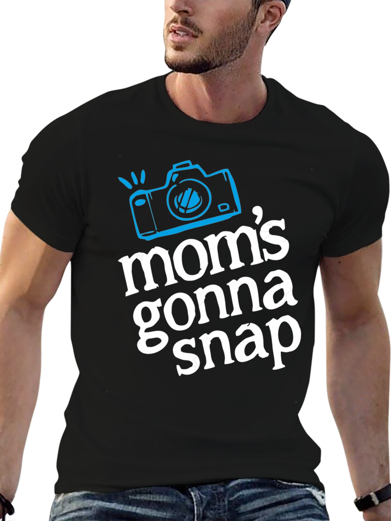 Moms Gonna Snap Graphic Tee - Black T-Shirt
