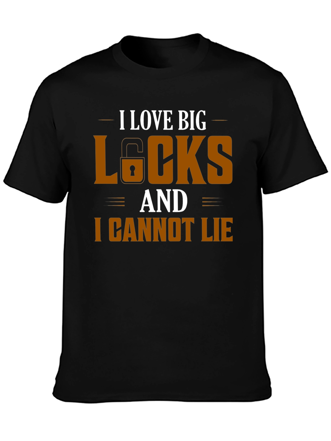 I Love Big Locks Funny Graphic T-Shirt