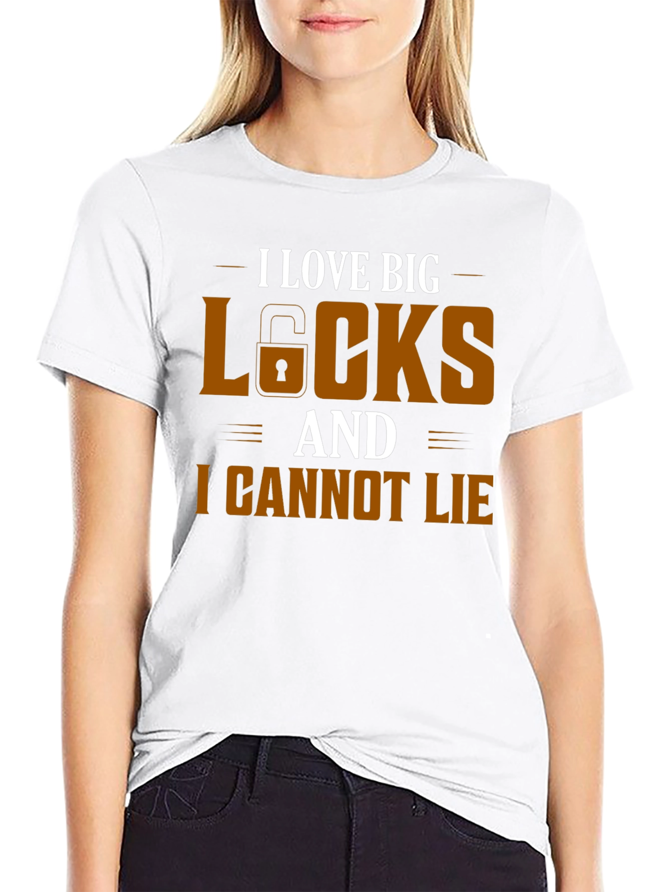 I Love Big Locks Funny Graphic T-Shirt