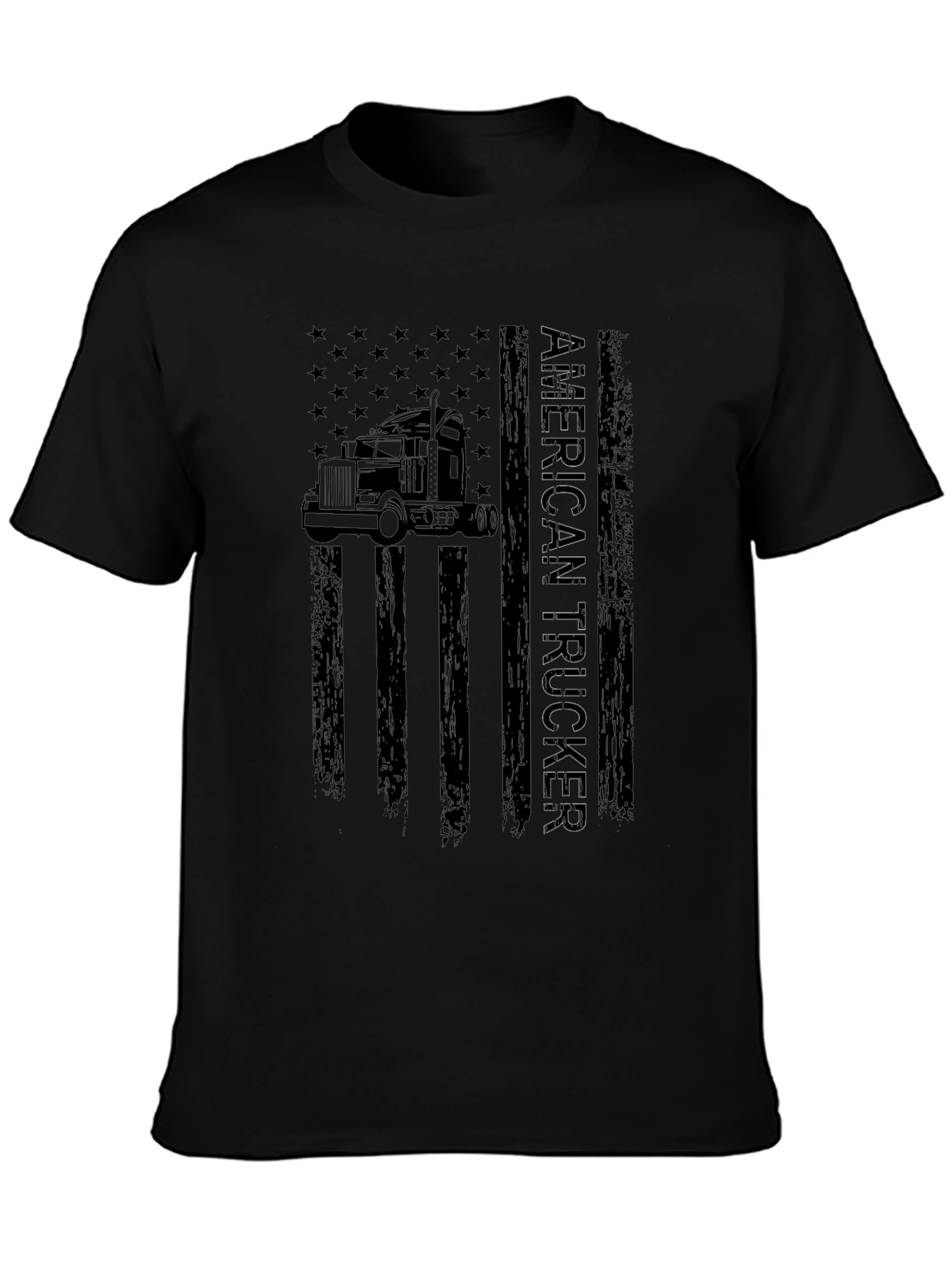 American Trucker Flag Graphic T-Shirt