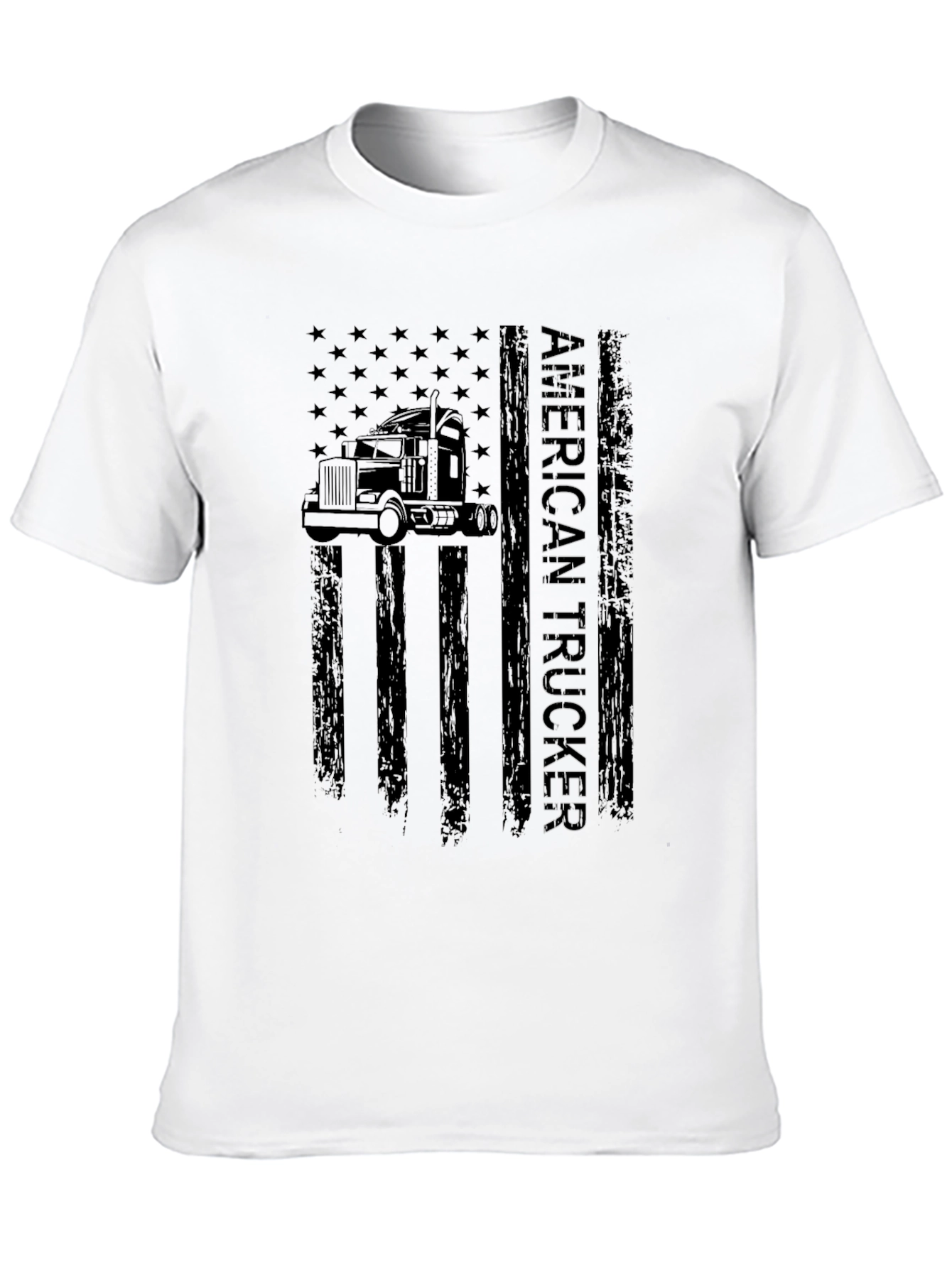 American Trucker Flag Graphic T-Shirt