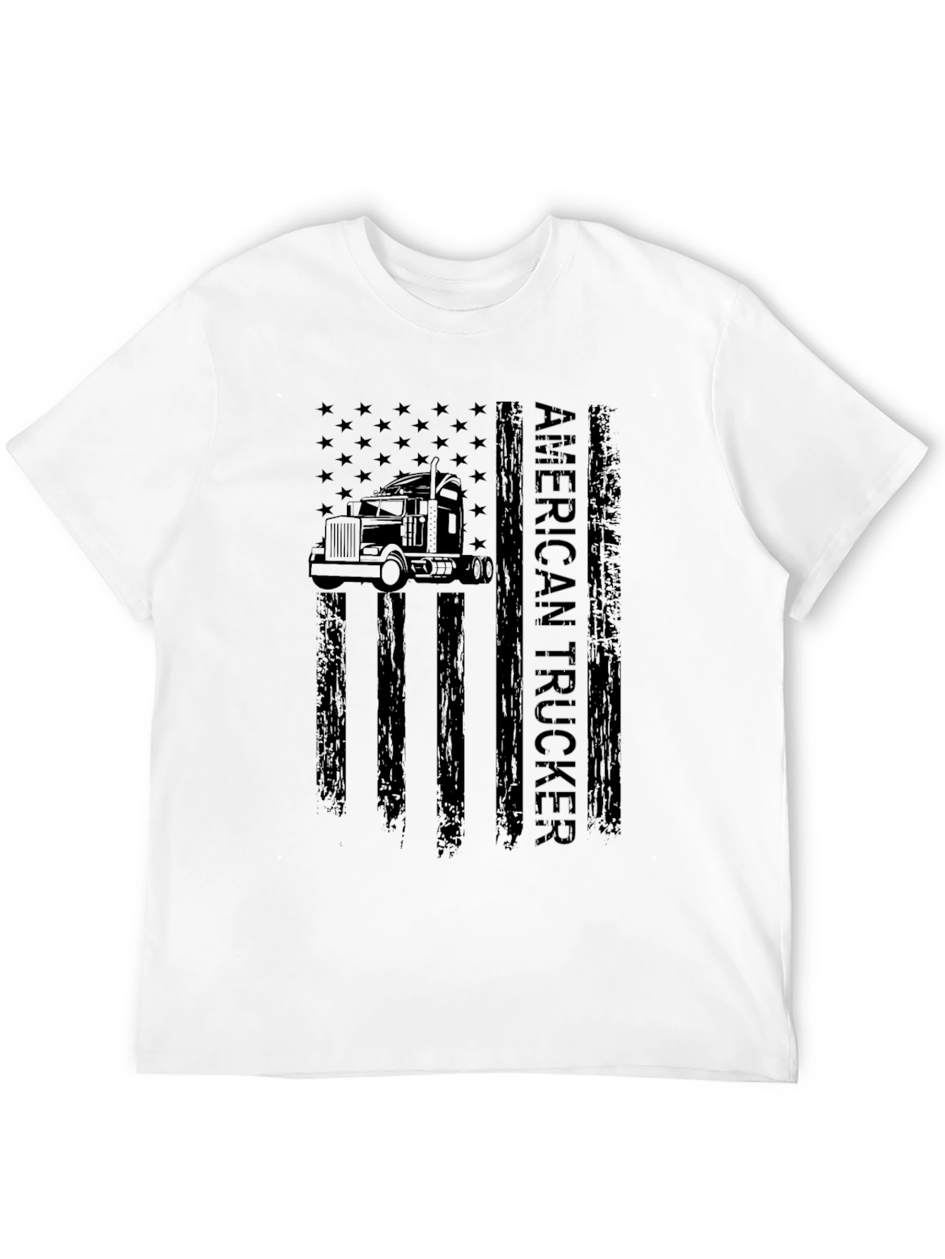American Trucker Flag Graphic T-Shirt