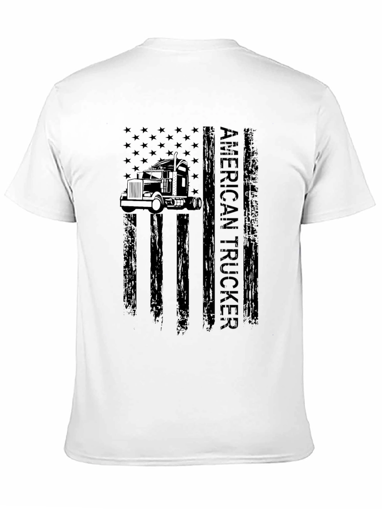 American Trucker Flag Graphic T-Shirt