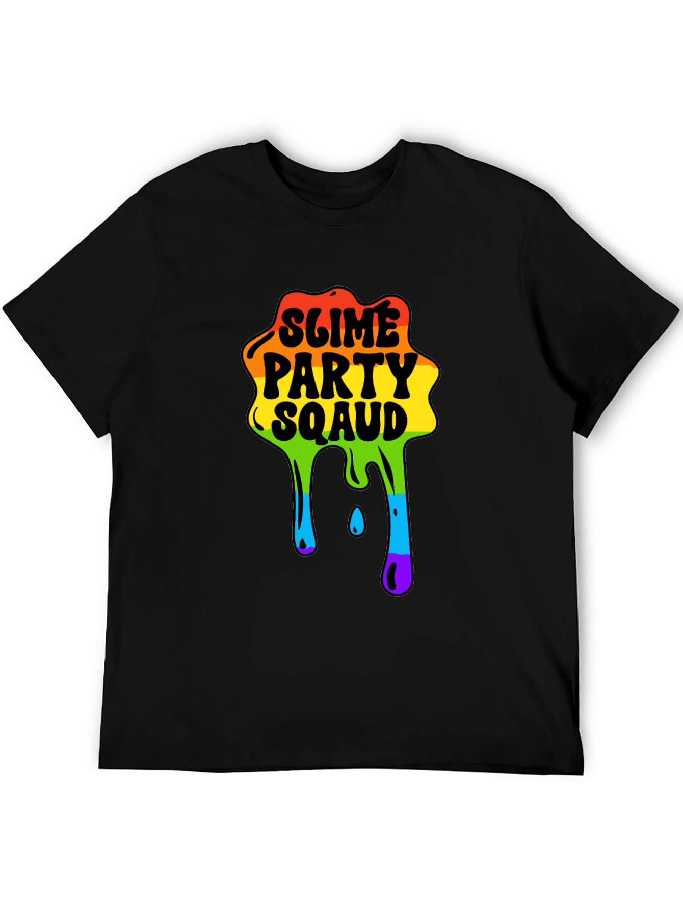 Slime Party Squad Tee Rainbow Drip Graphic