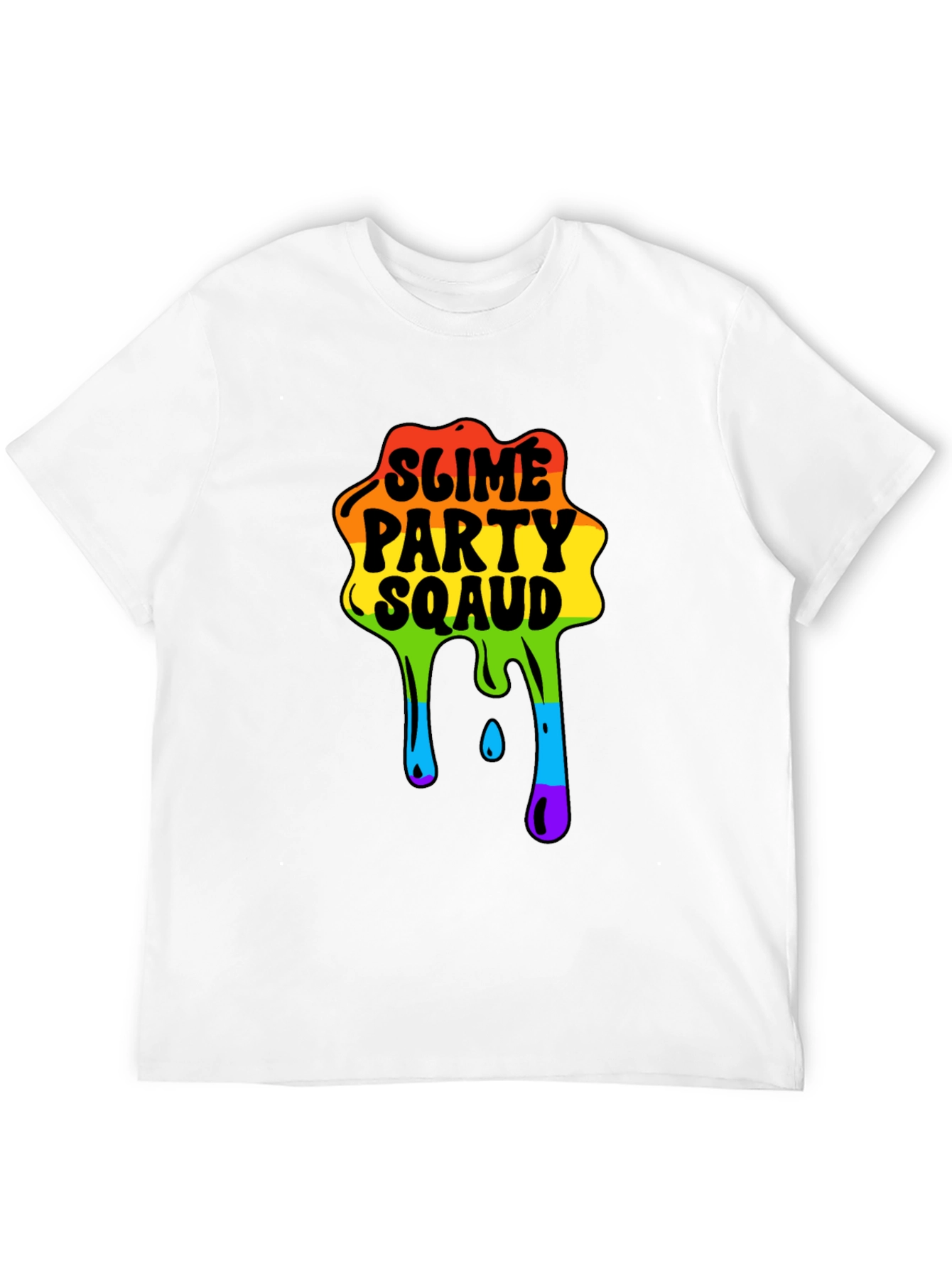 Slime Party Squad Tee Rainbow Drip Graphic