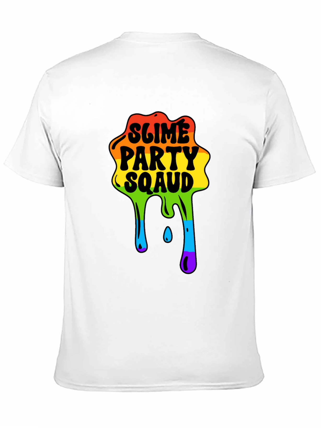 Slime Party Squad Tee Rainbow Drip Graphic