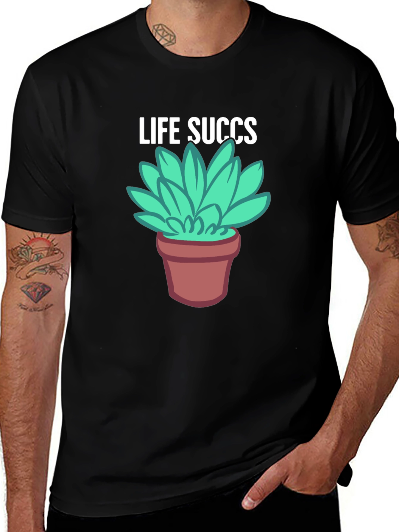 Life Succs Graphic T-Shirt - Unisex Black Tee