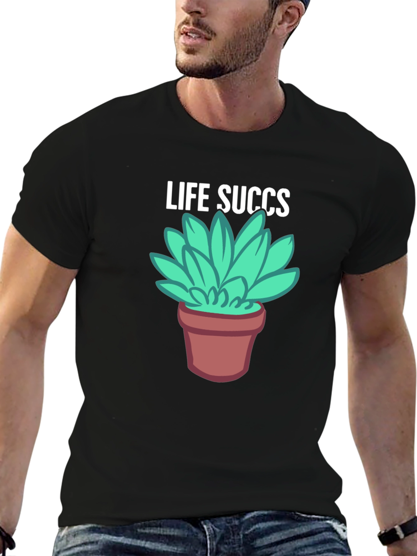 Life Succs Graphic T-Shirt - Unisex Black Tee