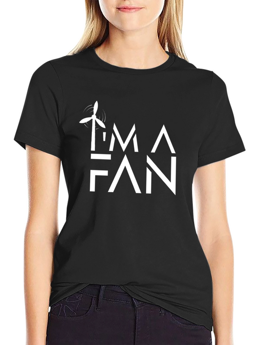 Im A Fan Wind Turbine Black T-Shirt