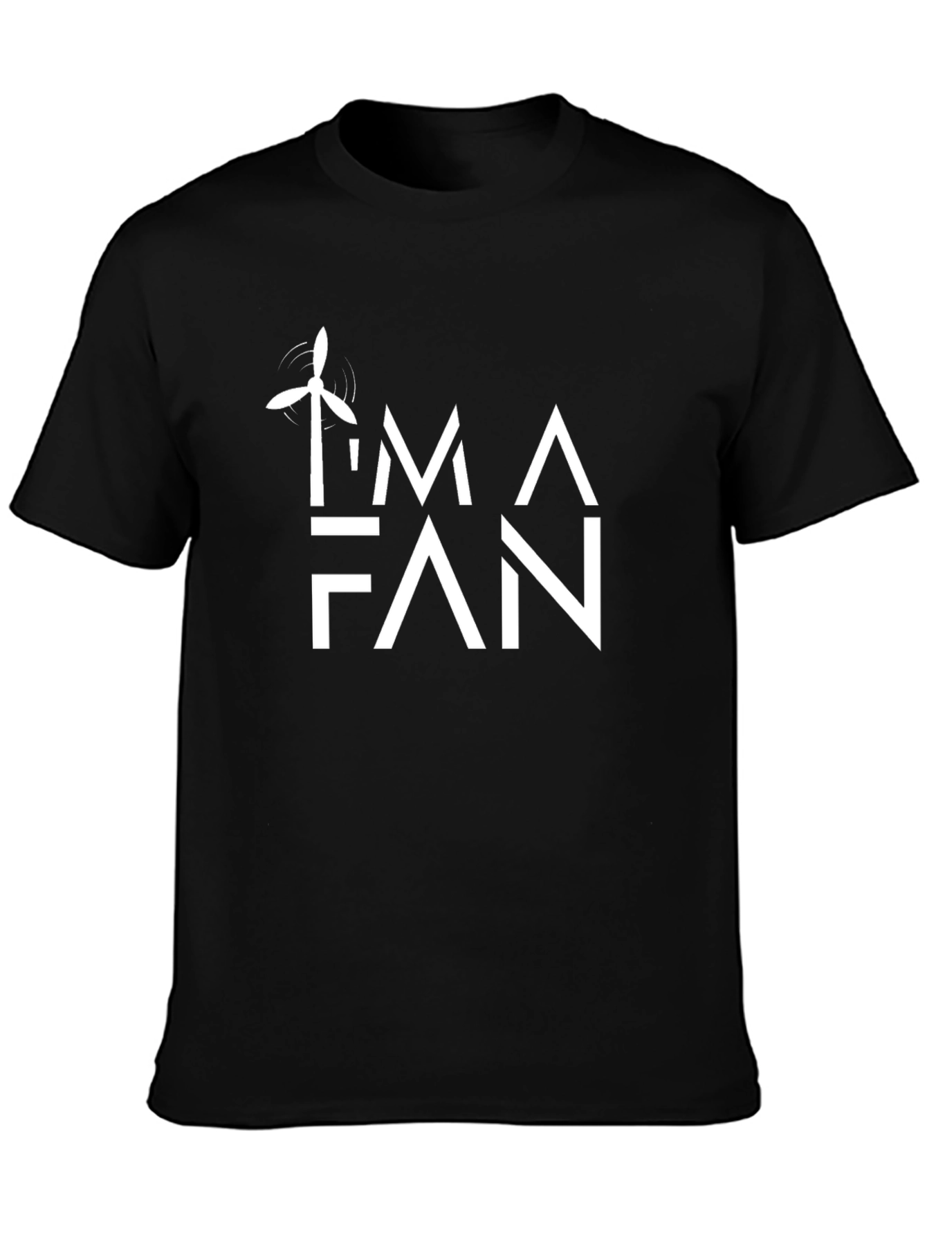 Im A Fan Wind Turbine Black T-Shirt