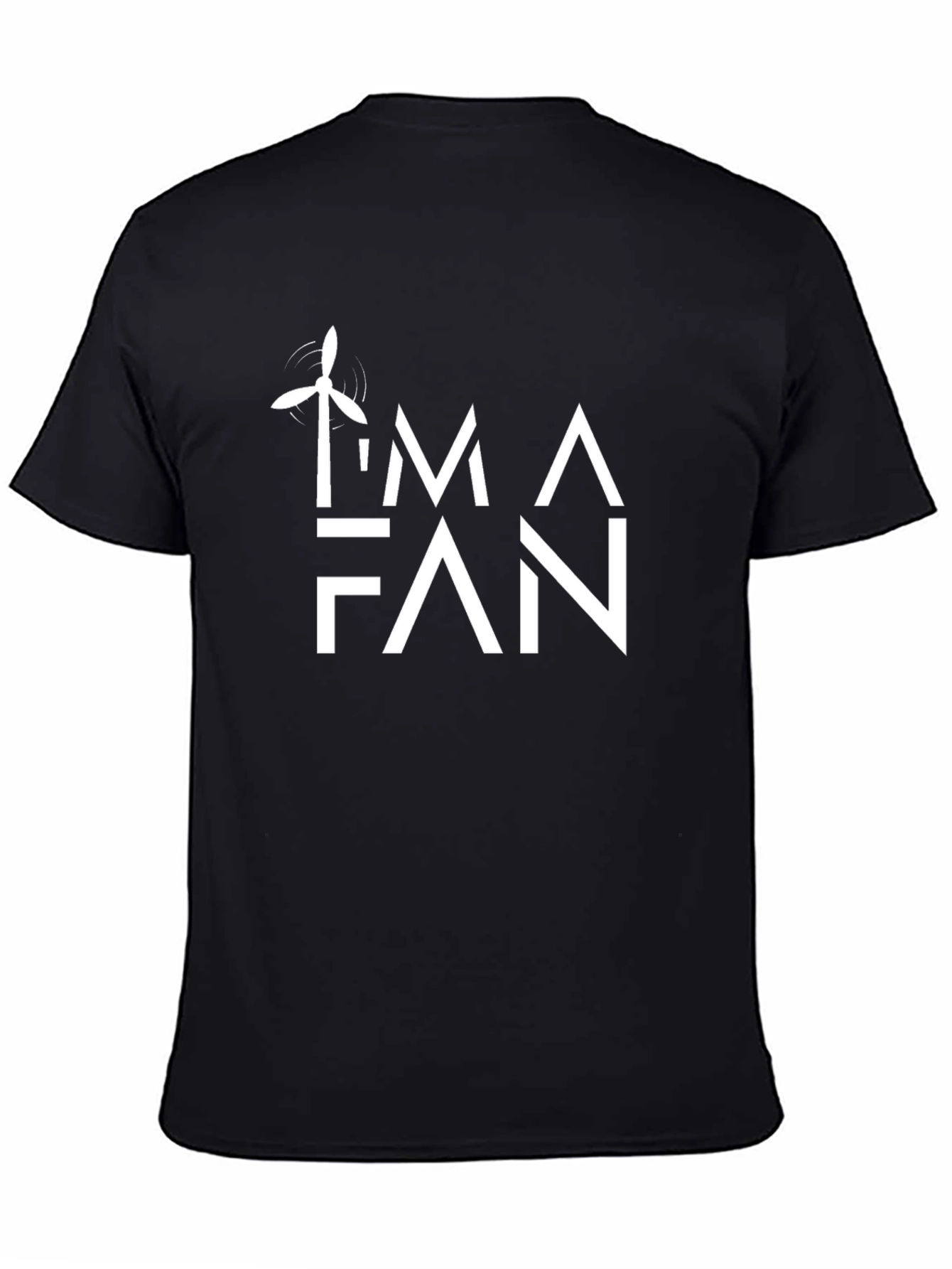 Im A Fan Wind Turbine Black T-Shirt
