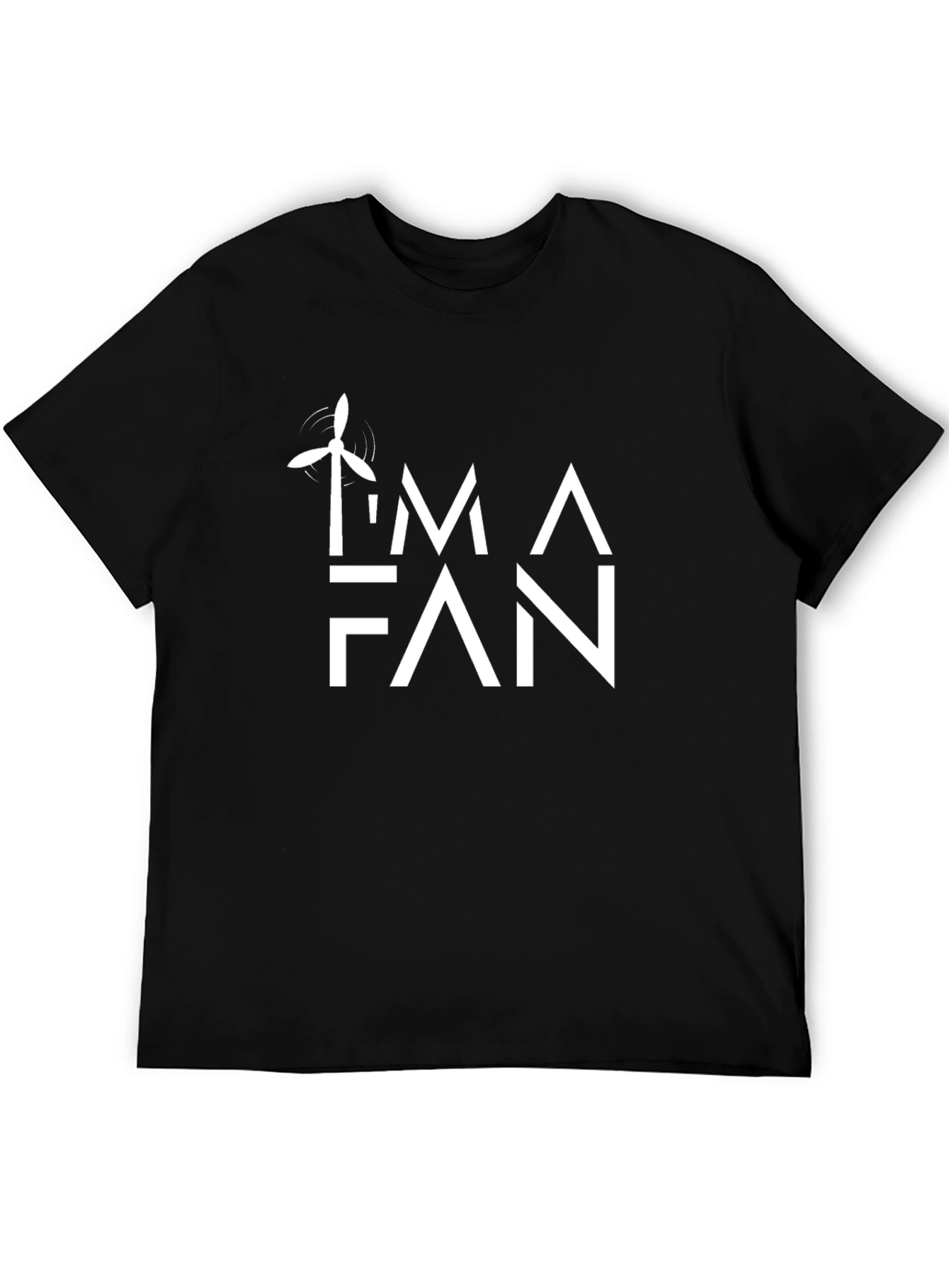 Im A Fan Wind Turbine Black T-Shirt