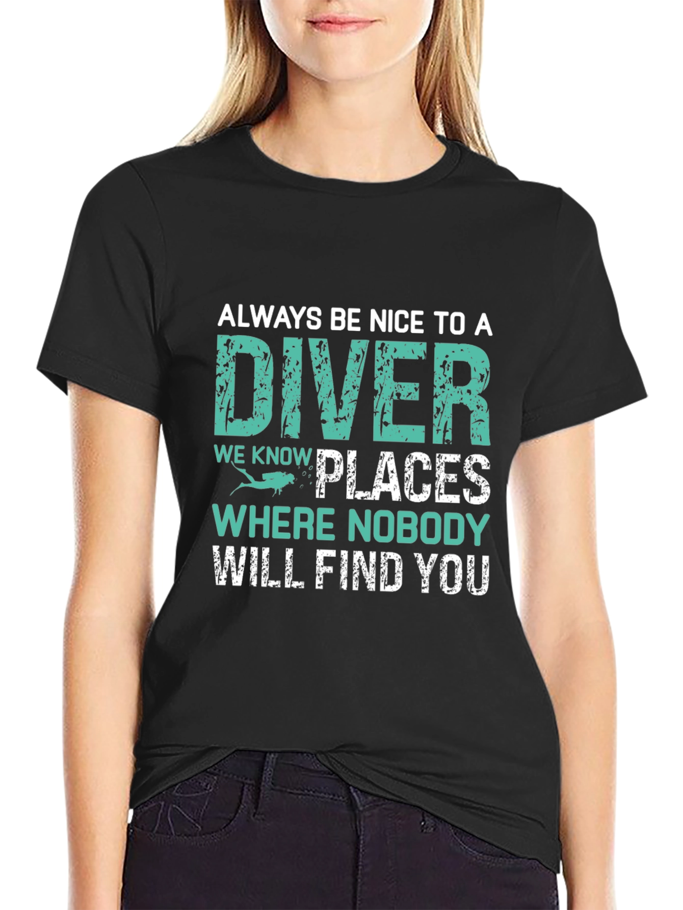Funny Diver T-Shirt - Be Nice to a Diver