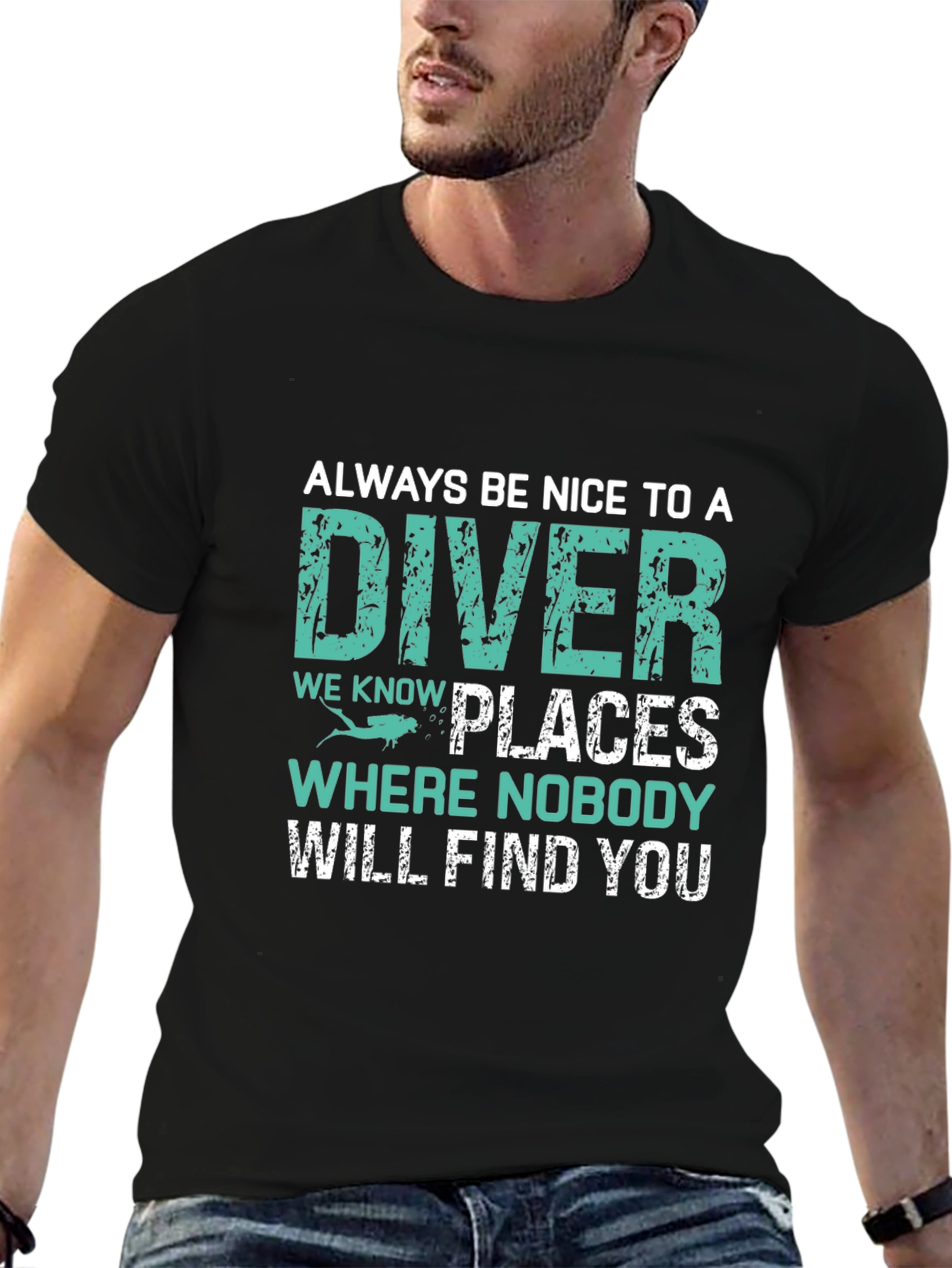 Funny Diver T-Shirt - Be Nice to a Diver