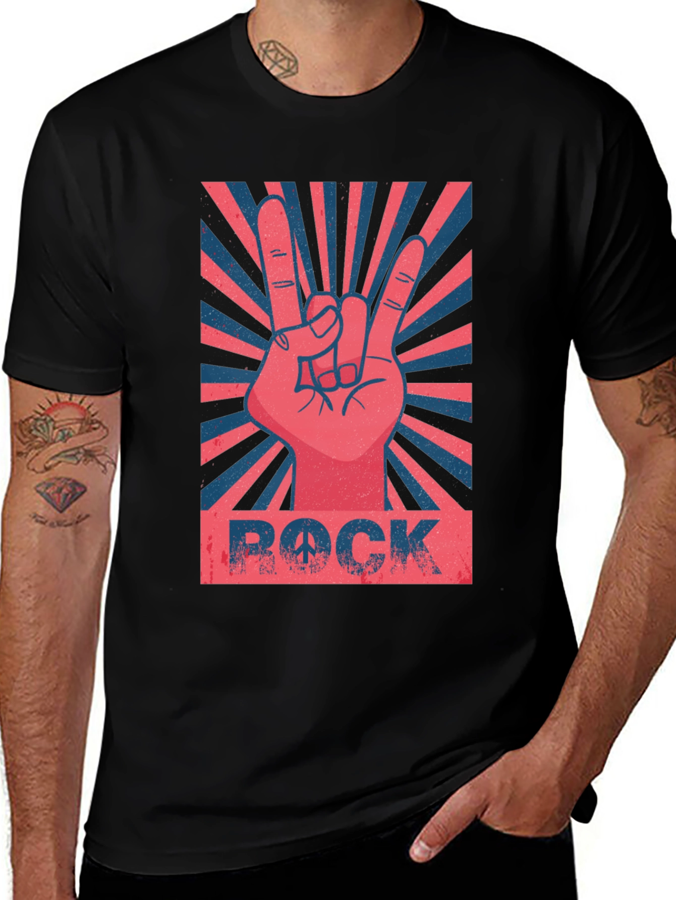 Rock Peace Sign Graphic Tee