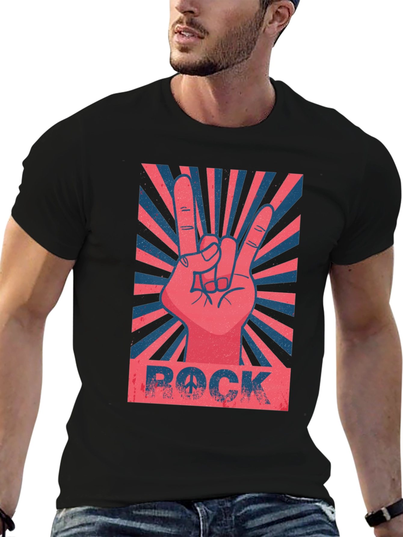 Rock Peace Sign Graphic Tee