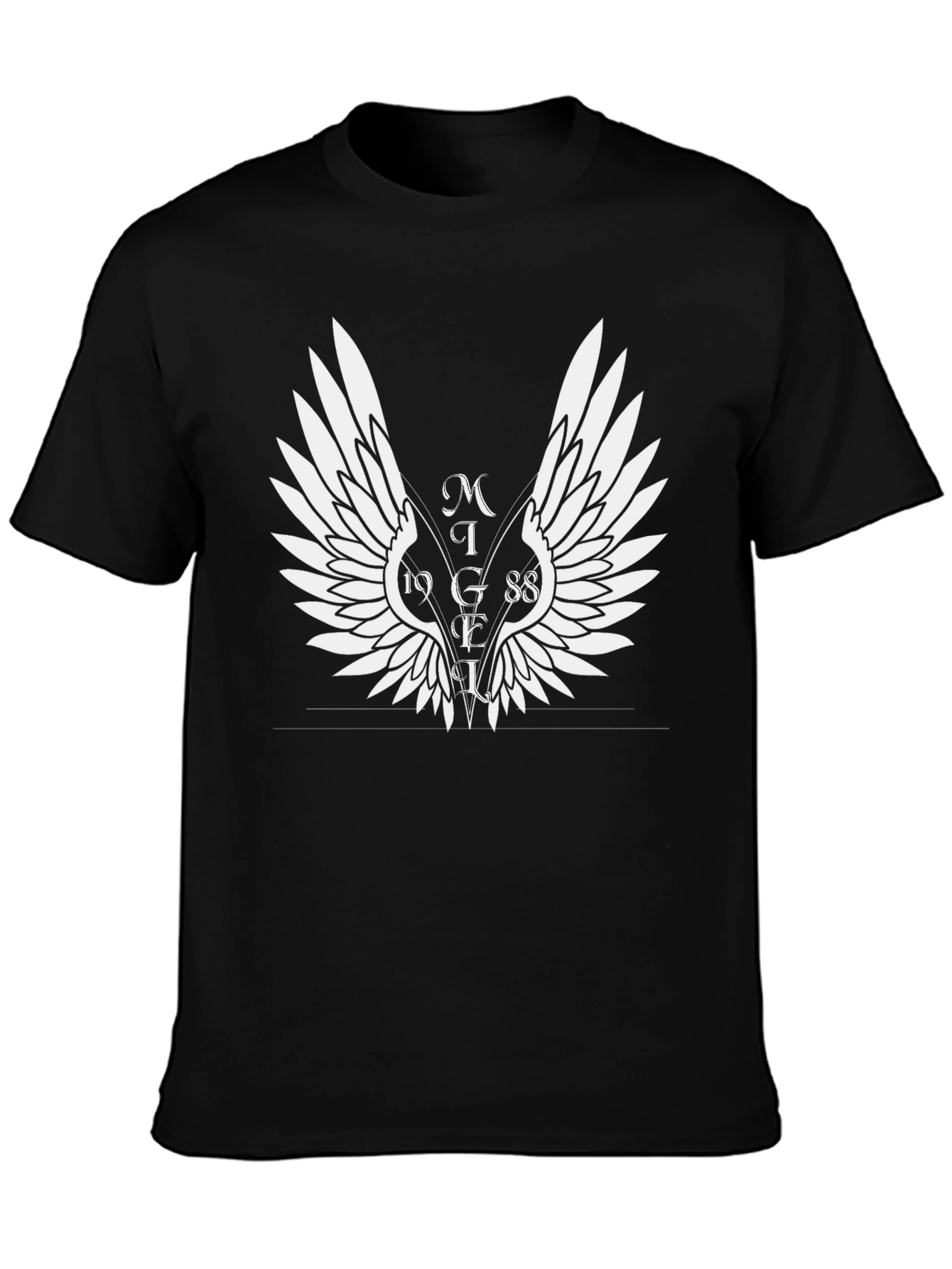 Winged Graphic T-Shirt - Black Cotton Tee
