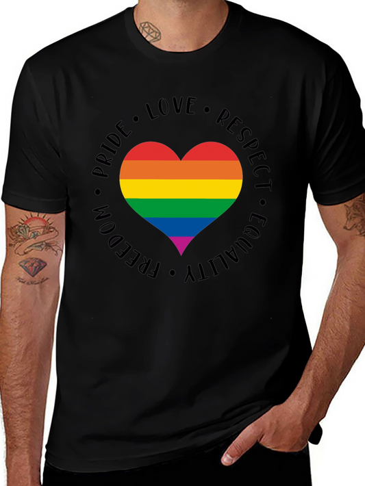 LGBT Pride Heart T-Shirt - Love Respect Equality