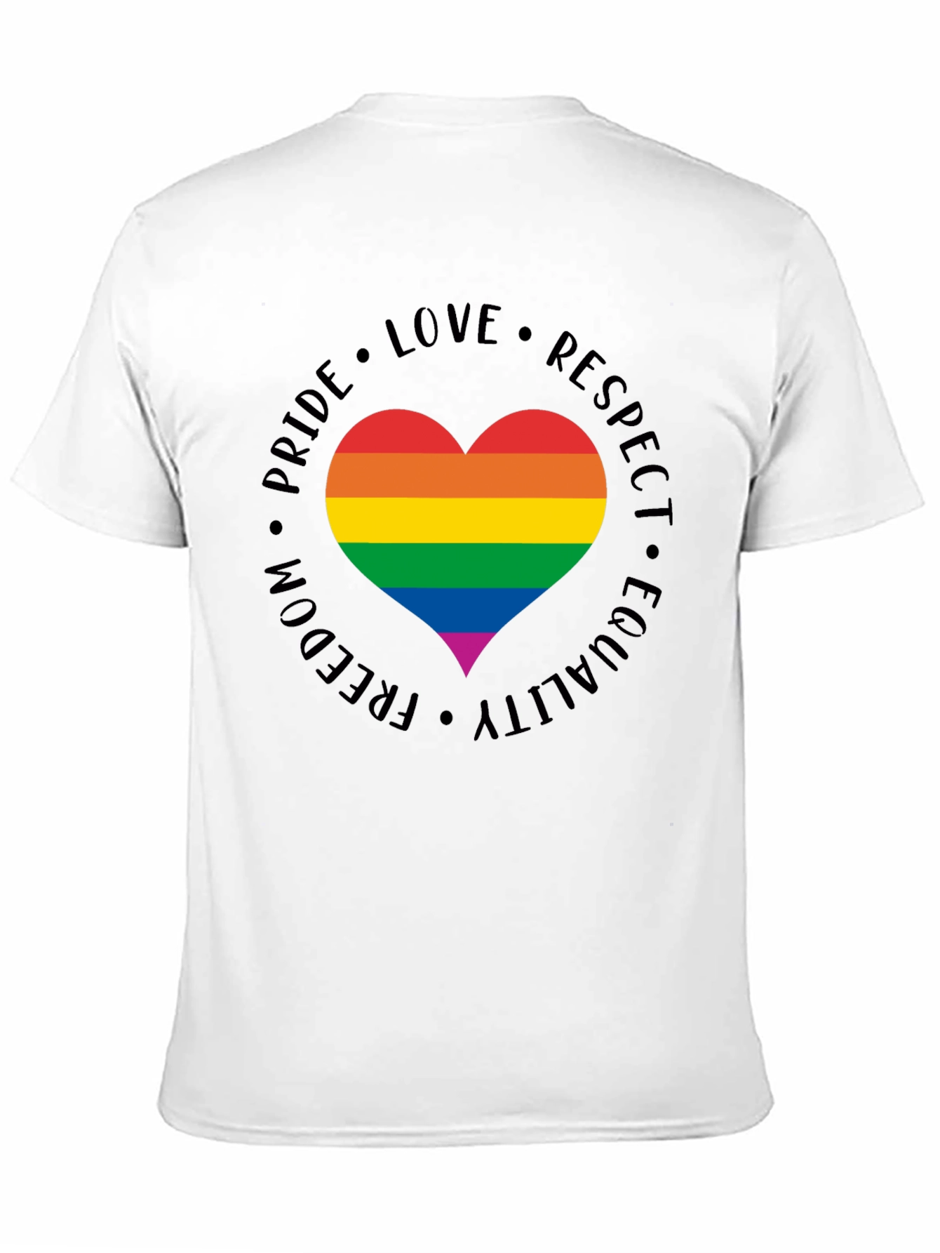 LGBT Pride Heart T-Shirt - Love Respect Equality