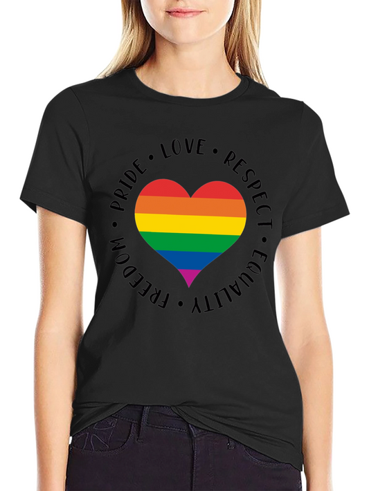 LGBT Pride Heart T-Shirt - Love Respect Equality