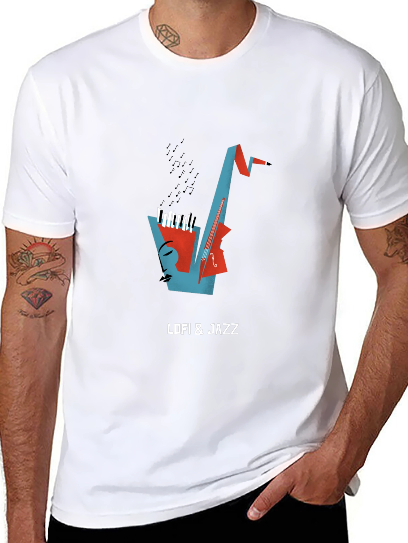 LoFi & Jazz Black Graphic Tee