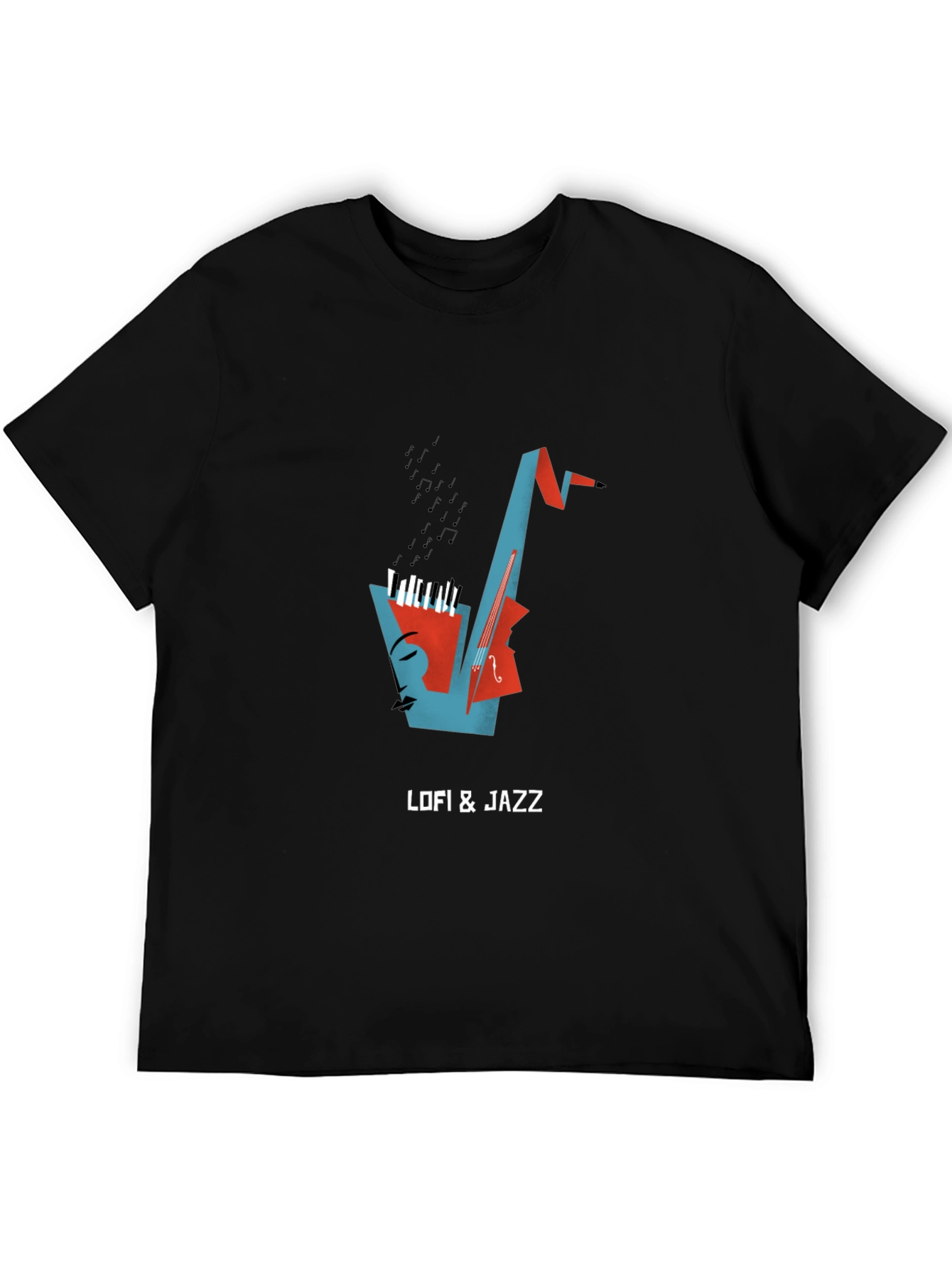 LoFi & Jazz Black Graphic Tee
