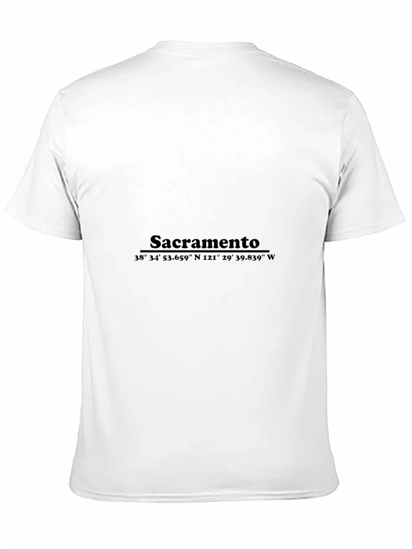 Sacramento Coordinates Black T-Shirt