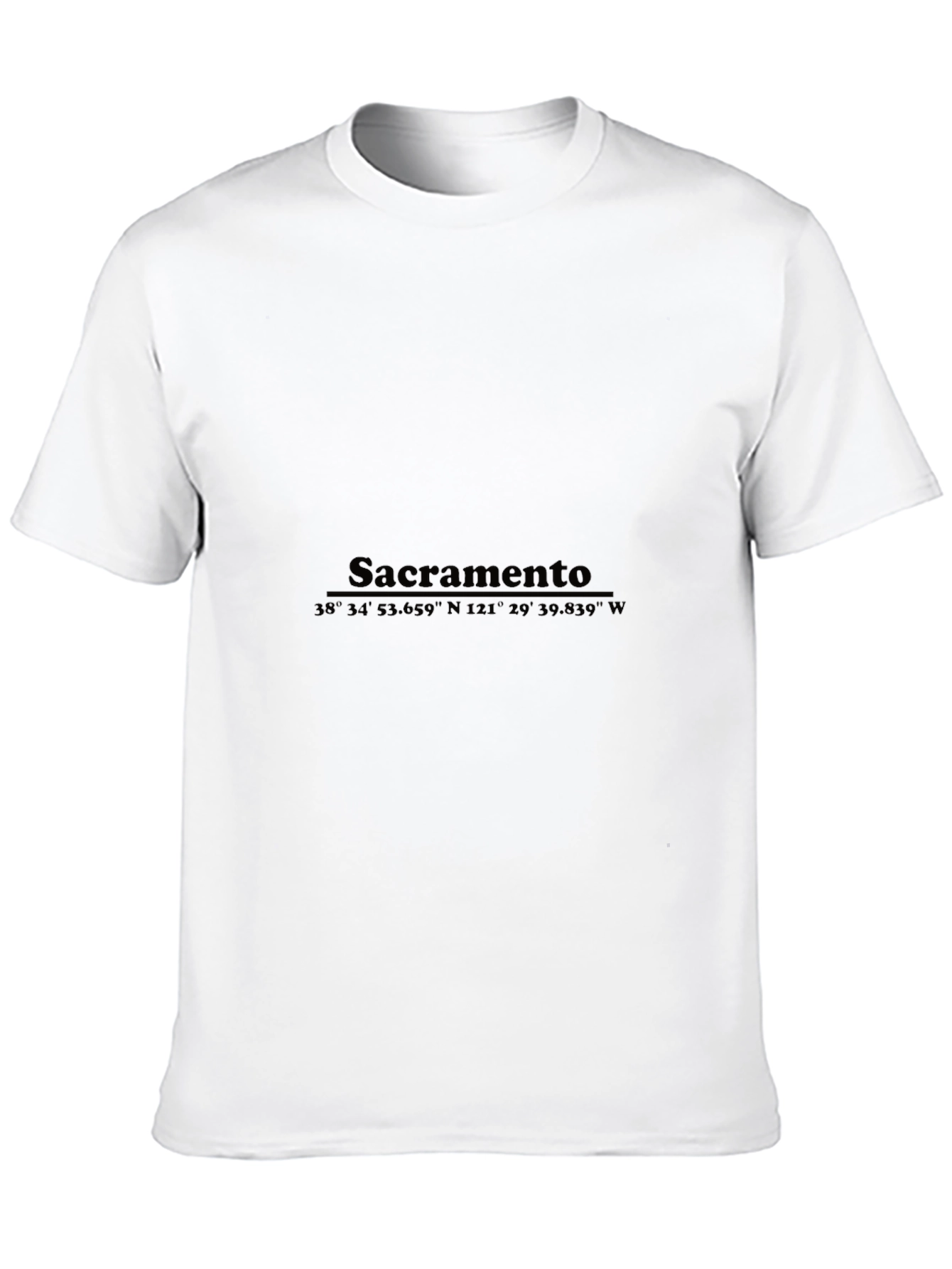 Sacramento Coordinates Black T-Shirt