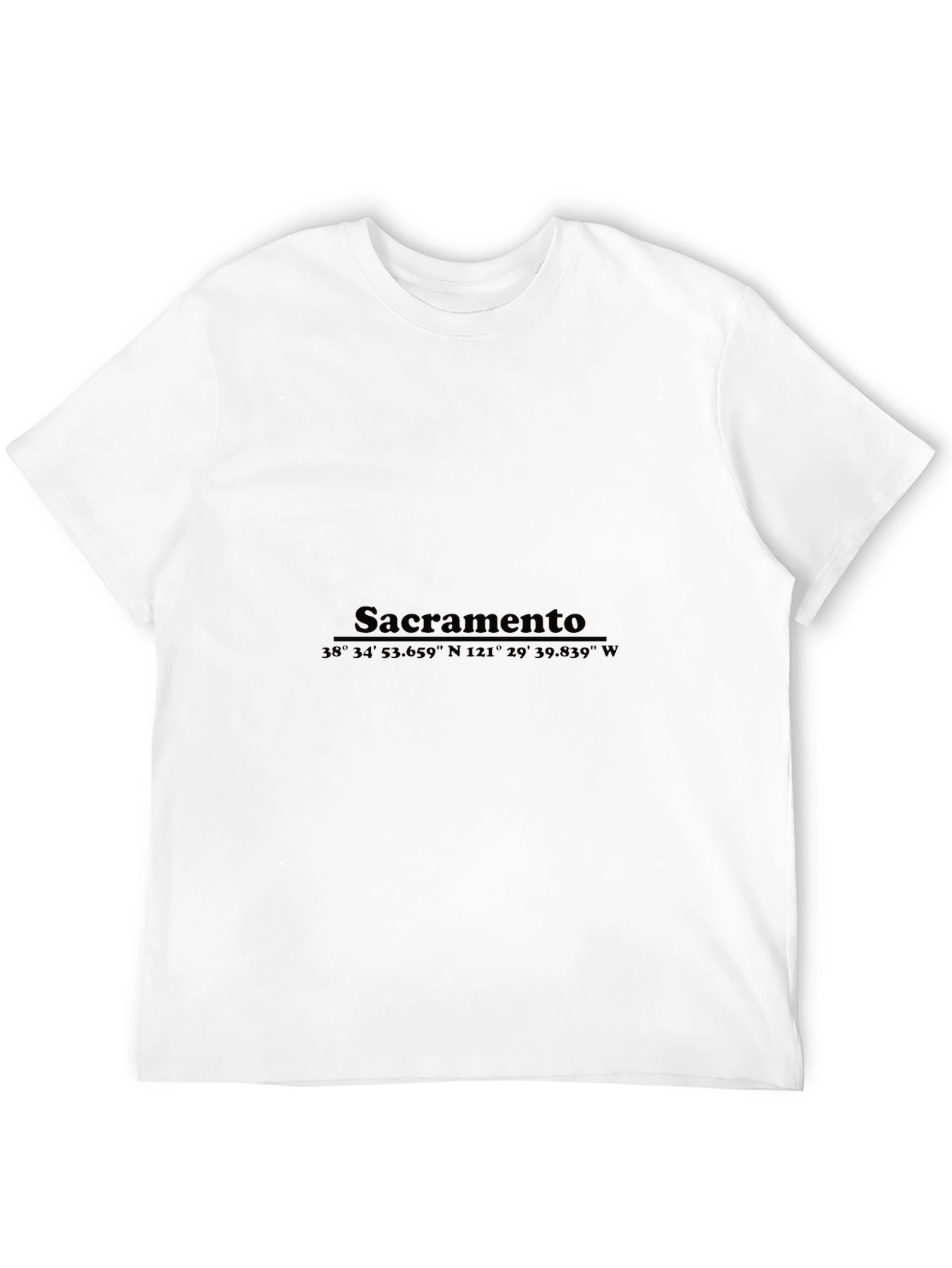 Sacramento Coordinates Black T-Shirt